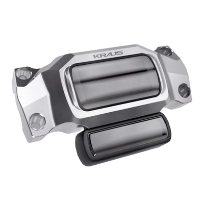 With 1" (25.4mm) riser clamp area. 
Top clamp used to place the instrument gauge right under your eyes. Compatible with the stock M8 Softail digital gauge or KOSO D2 aftermarket gauge in combination with Kraus Topless Isolated Risers 704030 (8"), 704034 (10") or 704033 (12" rise). Will also fit all other Kraus Isolated risers that has the stock top clamp exchanged for this top clamp. 
- For 1" (25.4mm) handlebar clamp area 
- CNC machined billet aluminum 
- Black anodized finish.  
Note: When required a Plug & Play 32" (81cm) long instrument wiring extension is optional available as 984621. 