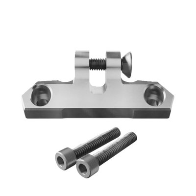 Allows you to mount a Kraus Billet Gauge Bezel directly to the top of your Isolated Risers. 
Mounts directly to the top clamp of the Kraus Isolated Risers. 
This top plate bezel mount can be installed with the mount pointing 'up' or 'down' for a higher or lower gauge mount position.