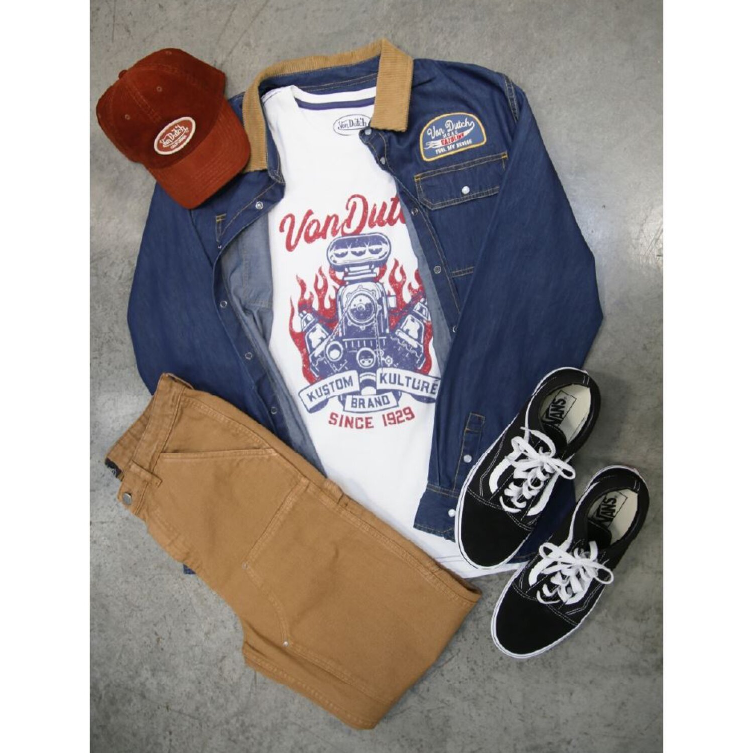 Von Dutch Fuel jacket denim, Blue, XL