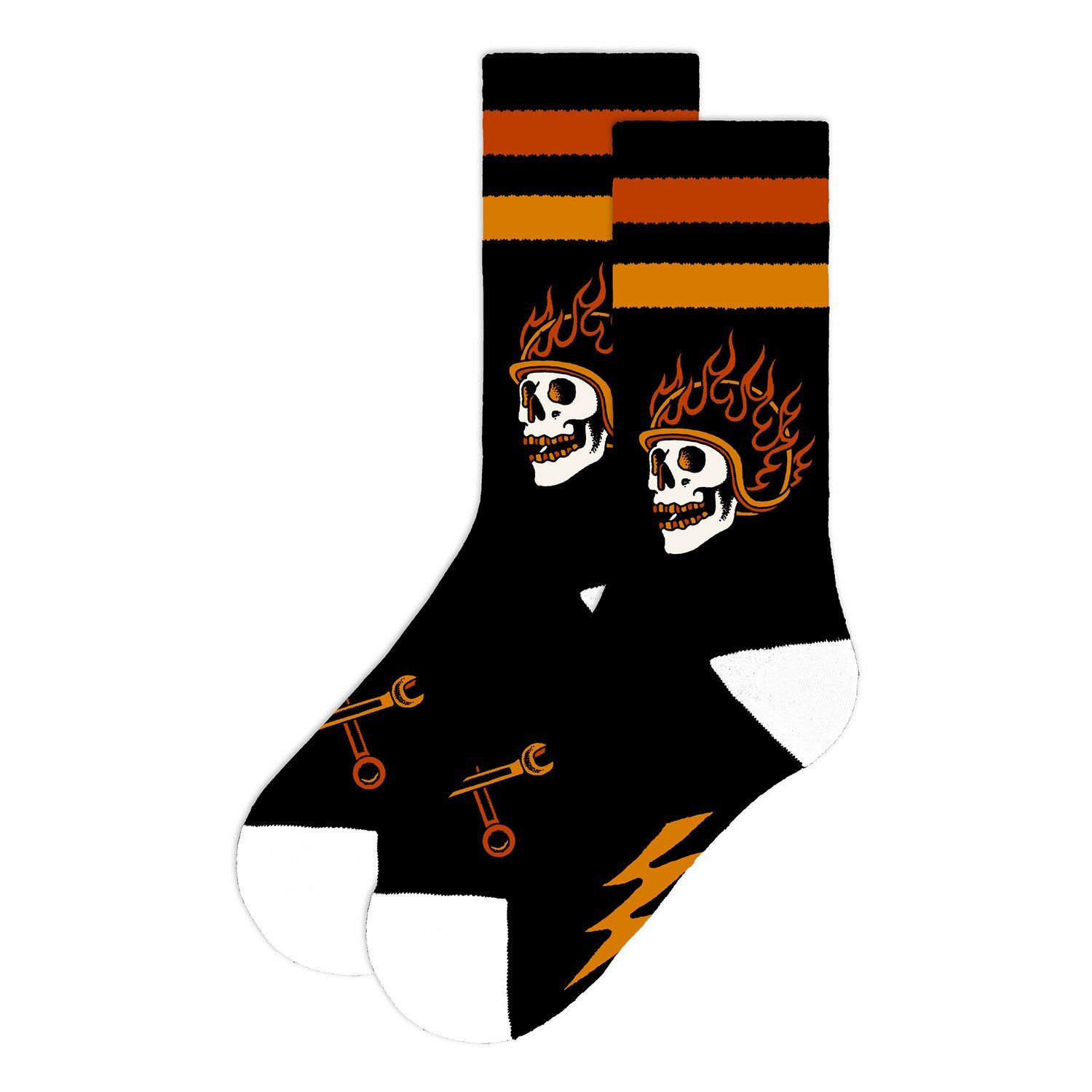 American Socks Piston Rebels Mid High socks, Black, One size fits most