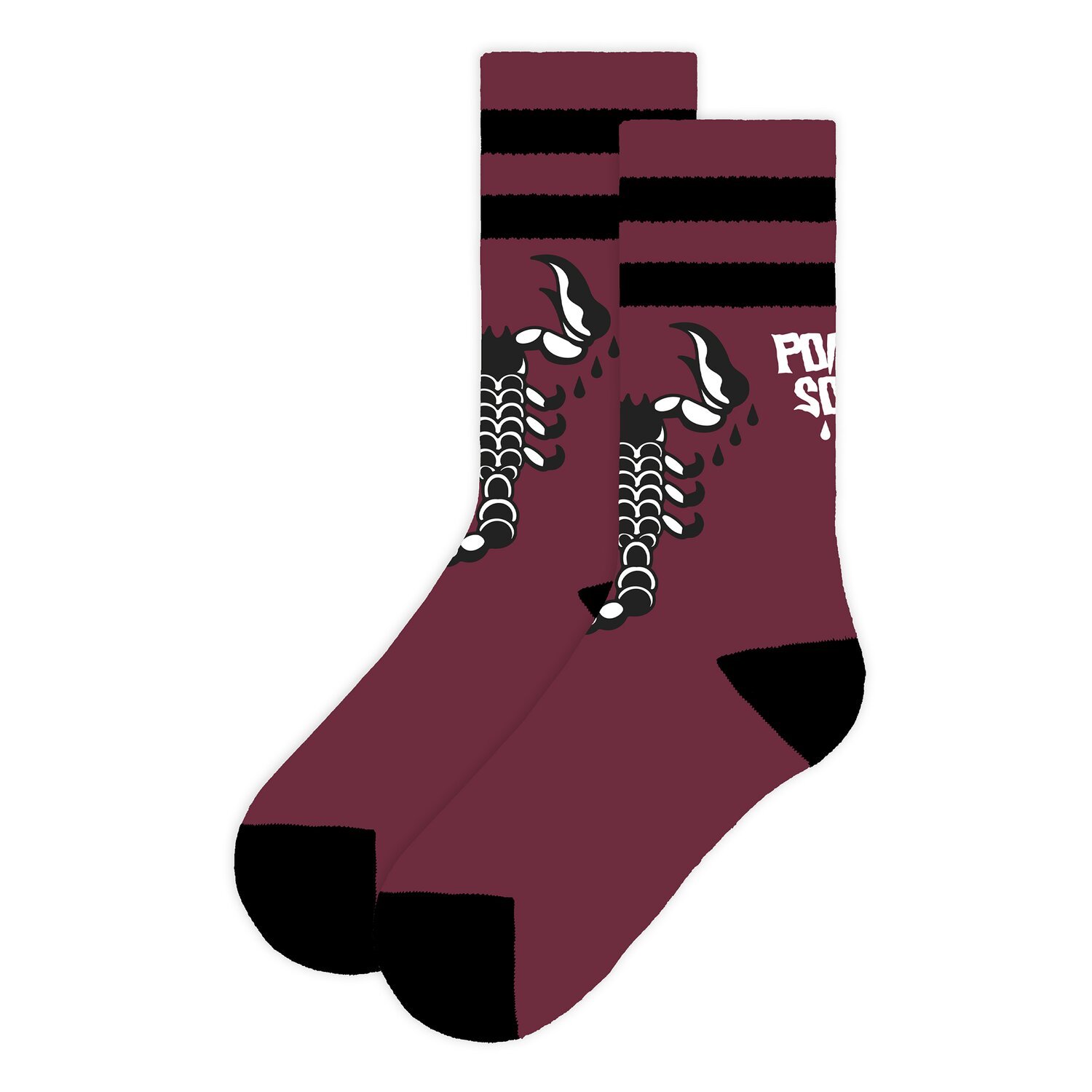 American Socks Poison Soul Mid High socks, Red, One size fits most