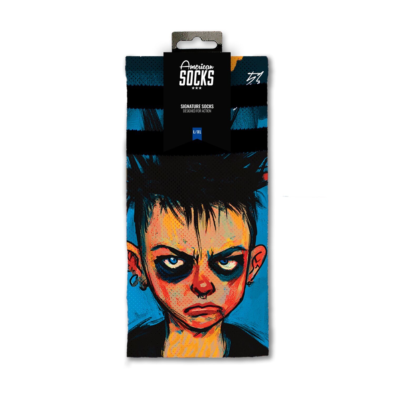 American Socks Youth Regegade Signature socks, Blue, L/XL