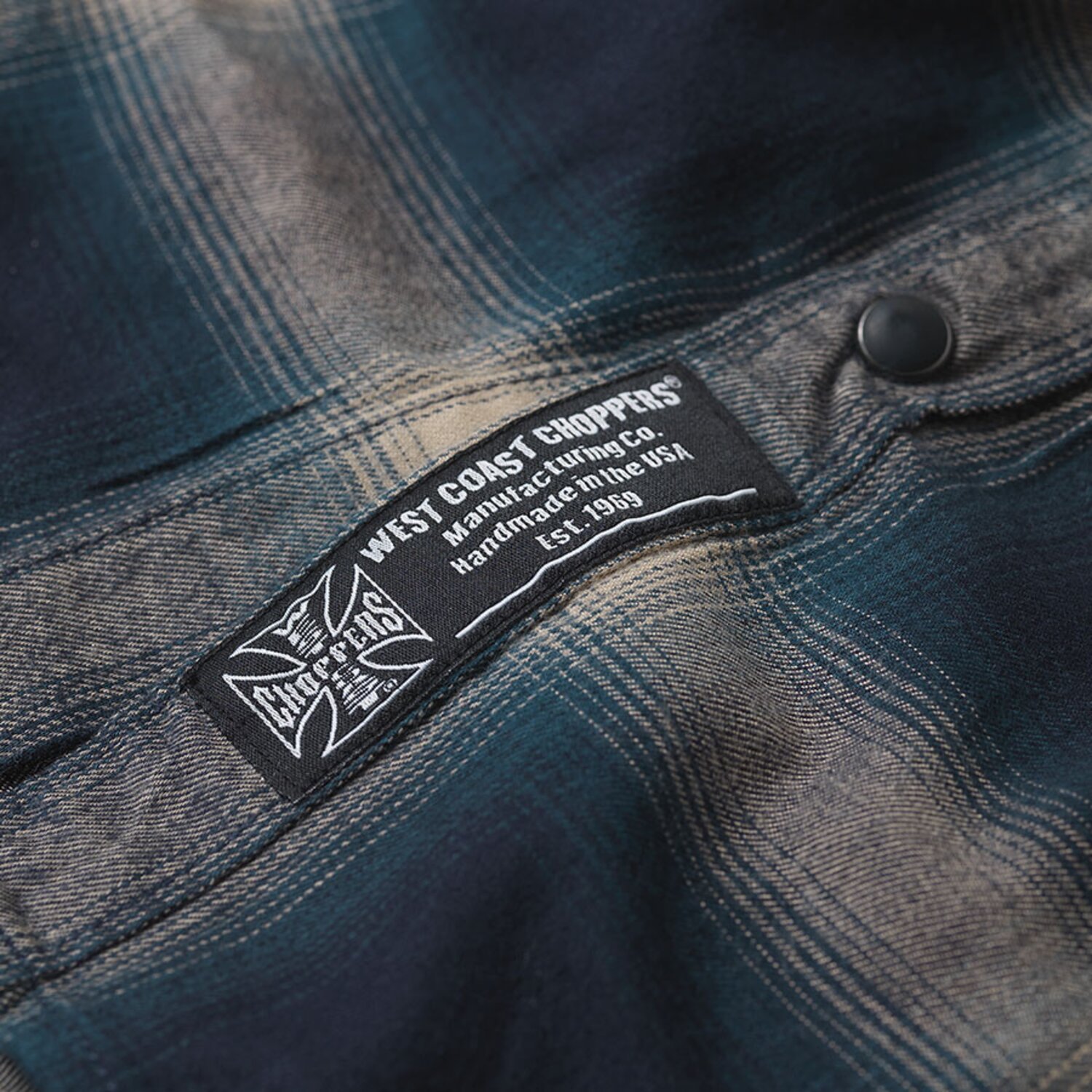 S — WCC Outlaw Flannel shirt blue/beige, S