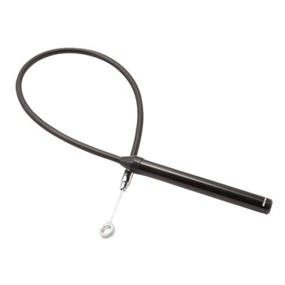 Housing length: 34" (86cm).
Free length: 2.2" (5.6cm).
OEM replacement reference: 37200329.
On M8 models the cable clutch has 2 sections, a lower and upper section. The lower part of the clutch cable is the same for all models, the upper half provides the differences in actual cable length. This Motion Pro clutch cable only replaces the top half of the clutch cable assembly. It is available in various lengths, for use as stock replacement or as oversize or undersize for non-stock lower / higher handlebars. The free length identical 2.2" (5.6cm) for all clutch cables. Just measure your current cable housing length and go from there. The OEM replacement number is mentioned for your reference.
The Motion Pro innovative design eliminates the unreliable plastic junction box parts and spring mechanism on the OEM cable. Eliminating the plastic components provides improved feel, precision and rigidity. The junction box and cover are machined from 6061-T6 aluminum with a high quality black anodized finish. The threaded adjuster provides precise and reliable cable adjustment. Premium chrome fittings are used. A POM liner provides smoothness and reliability. The longitudinally-wound black housing resists compression.