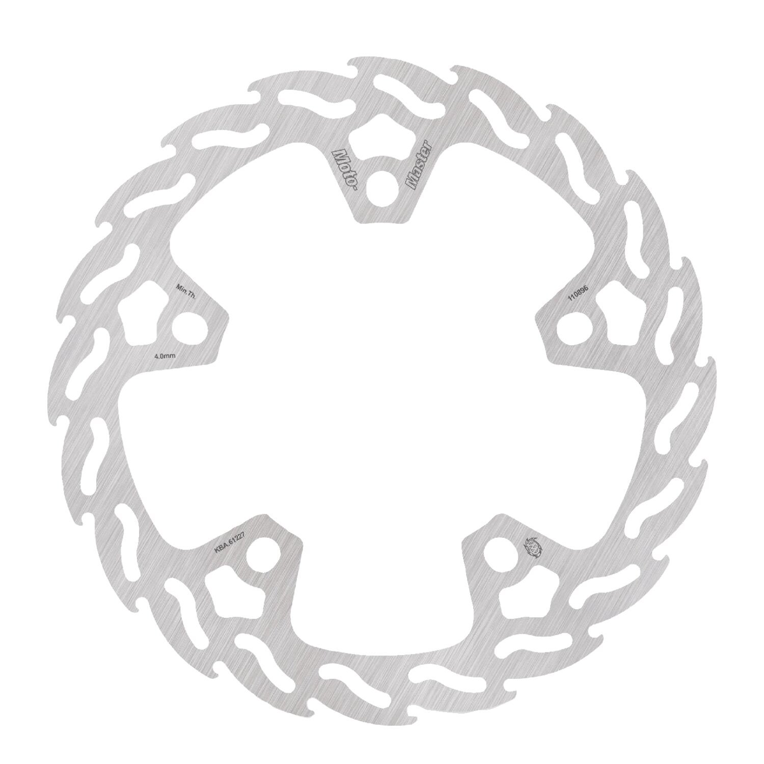 Moto-Master, 'Flame' rigid brake rotor. Front right
