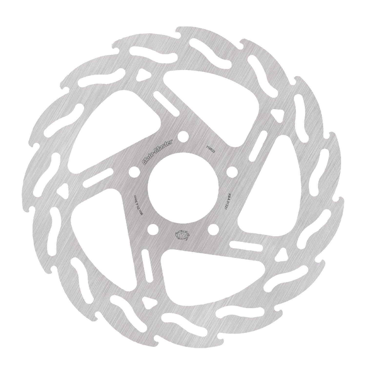 Moto-Master, 'Flame' rigid brake rotor. Rear right