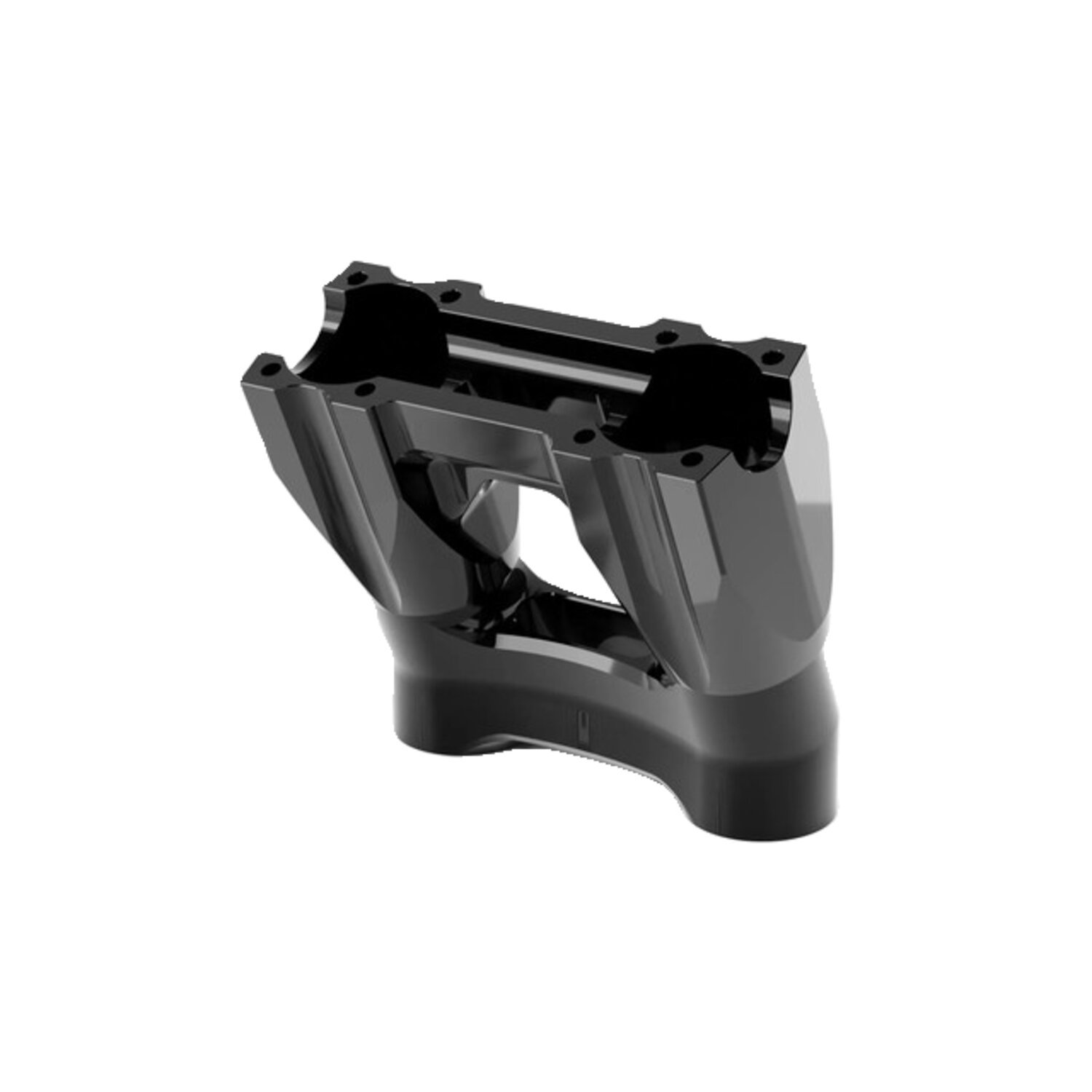 Kraus, Topless Isolated Kickback Risers. 5" rise, Black, Anodized