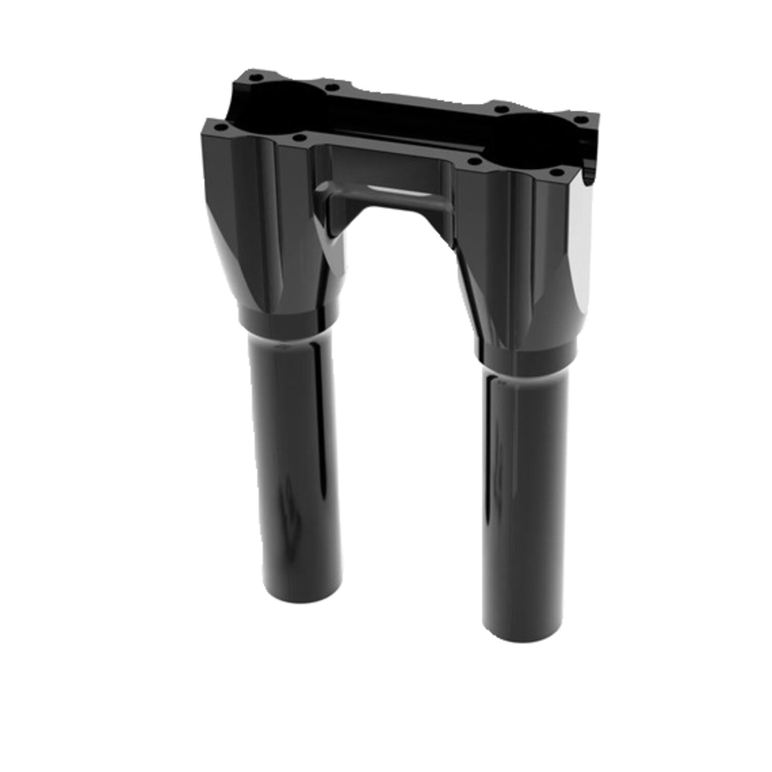 Kraus, Topless Isolated Straight Risers. 8" rise, Black, Anodized