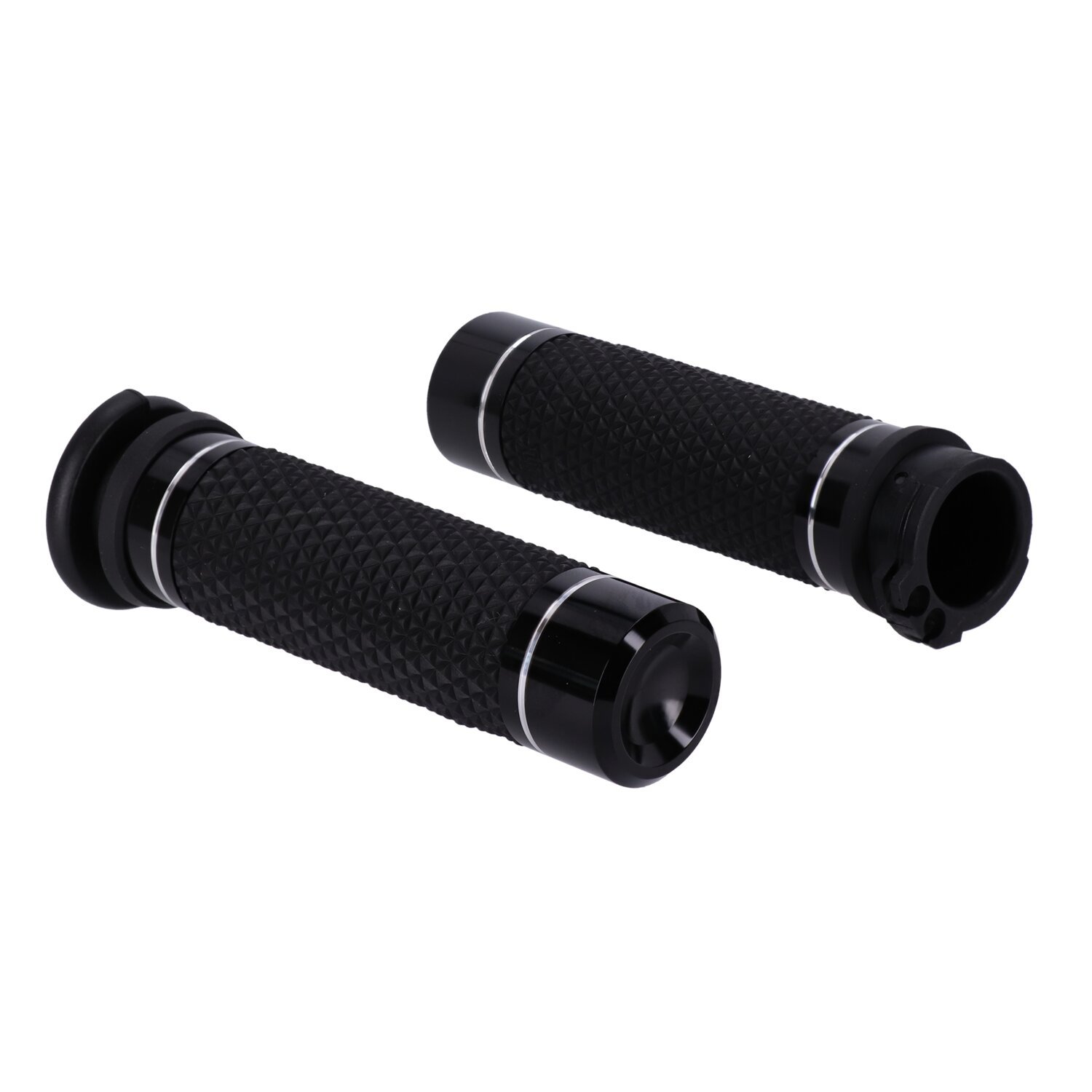 Avon Grips, K25 grips push-pull. Black anodized, Satin