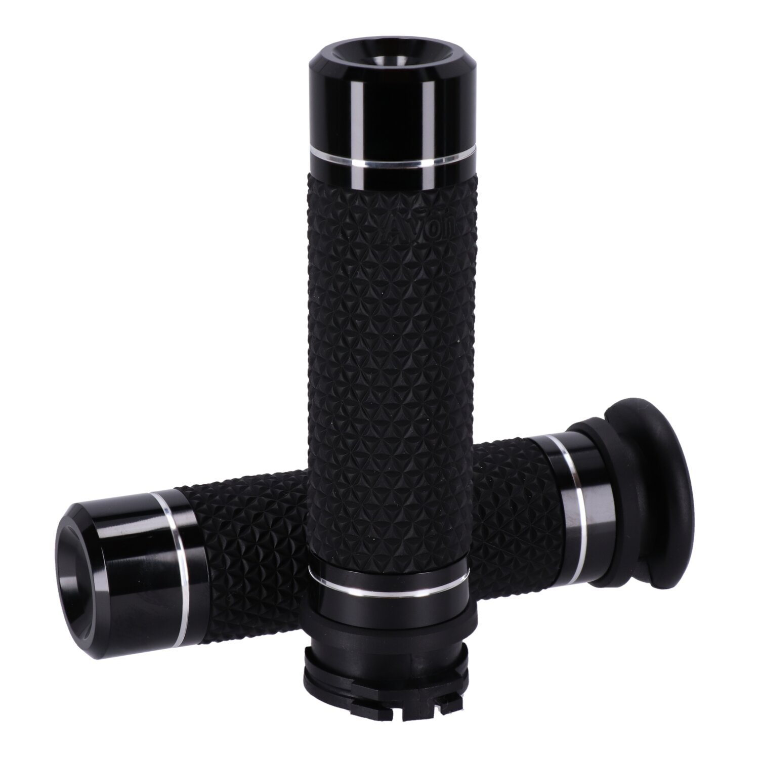 Avon Grips, K25 grips push-pull. Black anodized