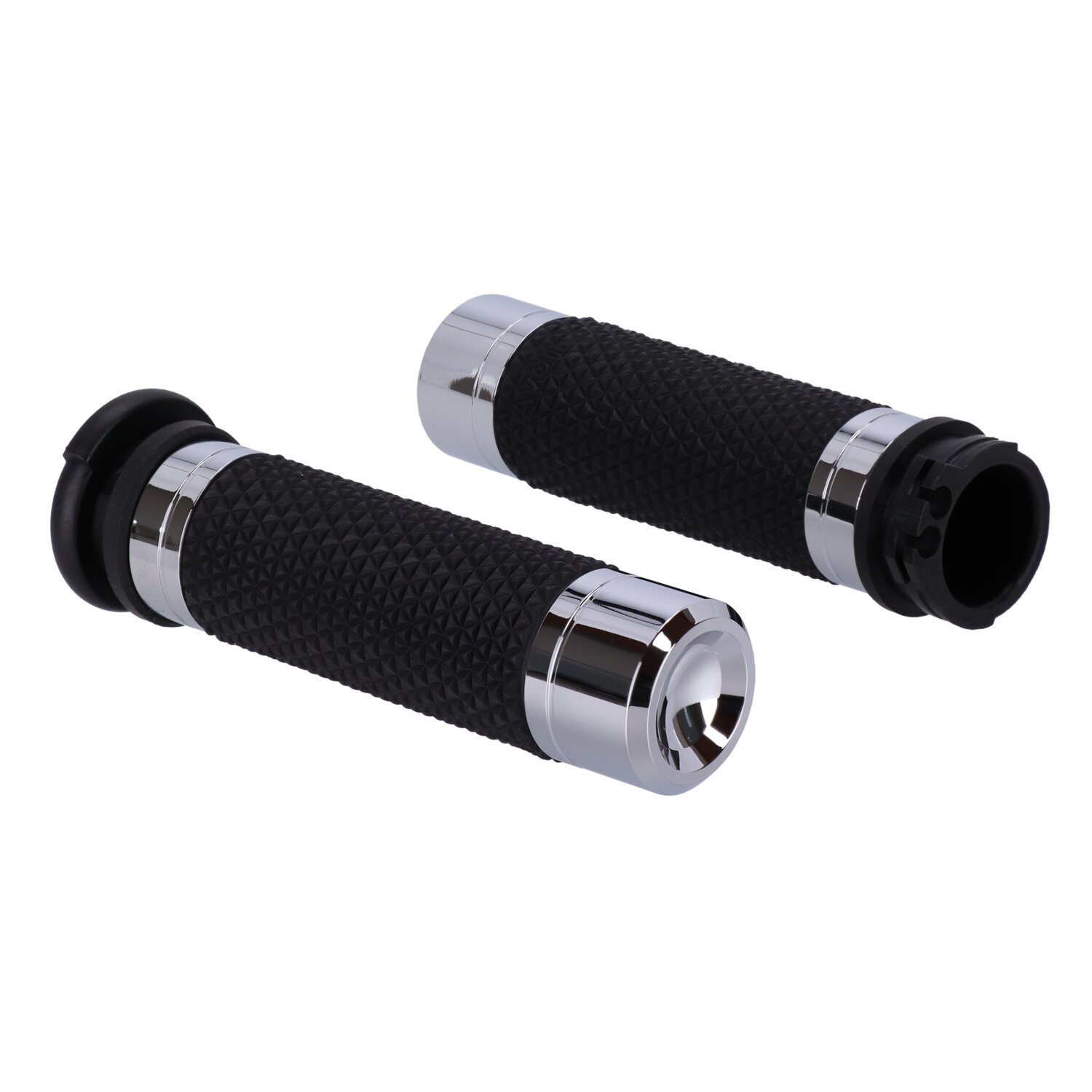 Avon Grips, K25 grips push-pull, Black, Chrome