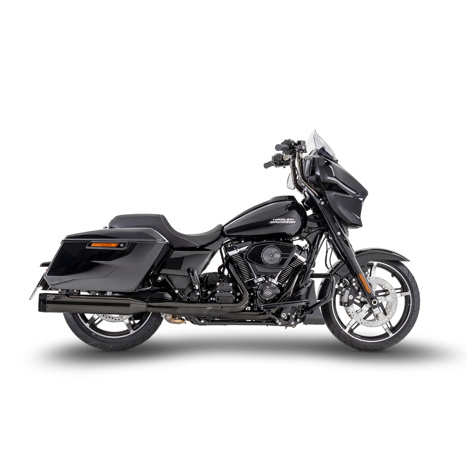 Zard, Slip-On mufflers set. Black-chrome Stainless