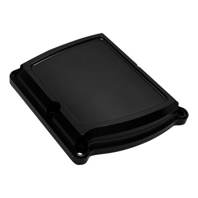 Black anodized precision CNC machined billet aluminum. Enhances the style and provides both function and aesthetics in a single upgrade. Direct bolt-on replacement for the OEM transmission cover.
Note: Does not include gasket.