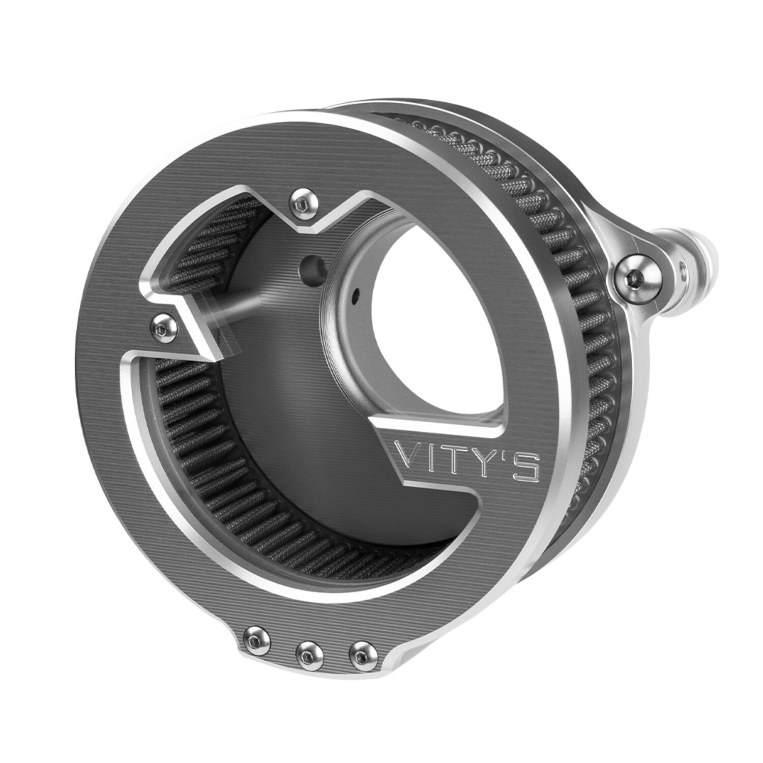Vity's Design, 'Massive Air' cleaner assembly. Silver