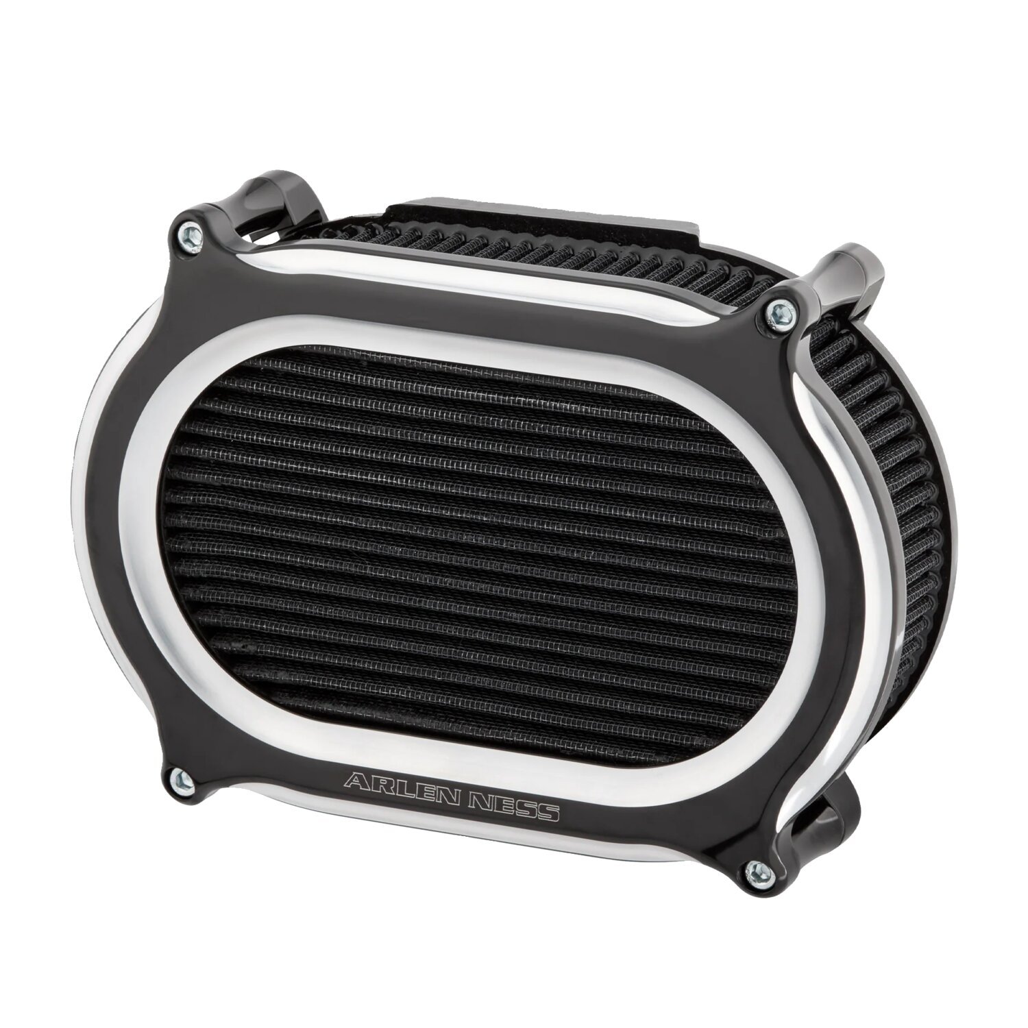 Arlen Ness, Stage II Oval Upgrade air cleaner kit. Black CC, Contrast Cut