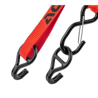 Used to create an anchor point to tie down a motorcycle easily and securely on any trailer or vehicle. The Acebikes Multi Hook can be used to solve most tie down solutions. Used to create a convenient hooking point for straight-through webbing or snap hook solutions. 
- A perfect multipurpose hook 
- Zinc plated and plasticized for durability 
- Made of high strength solid steel 
- Load capacity 1200 daN 
- Weight 100 grams 
- Use on trailers, vans etc. with holes / bars / tubing / D-rings to create convenient hooking points. 