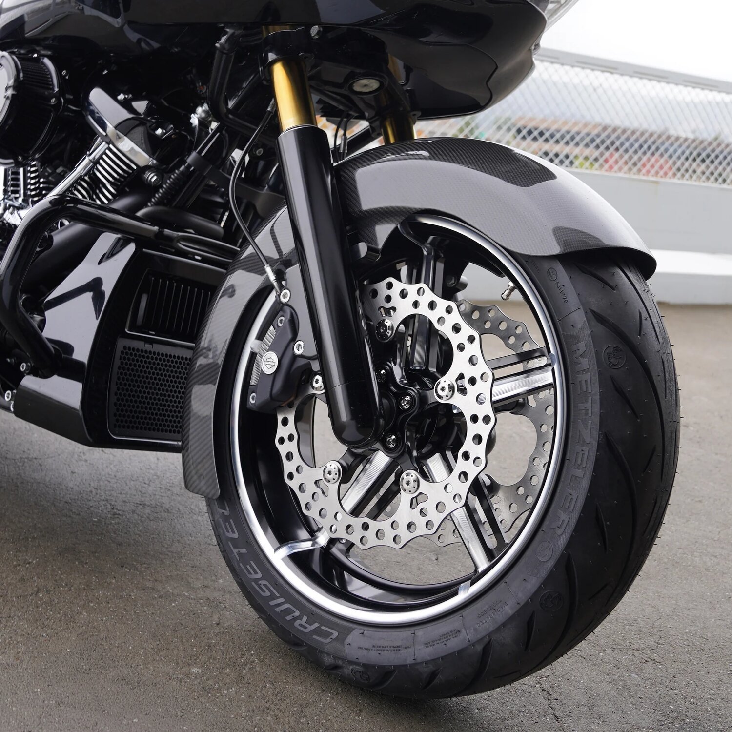 Arlen Ness, 18 x 5.50 Factory 24 wheel. Front. Black CC
