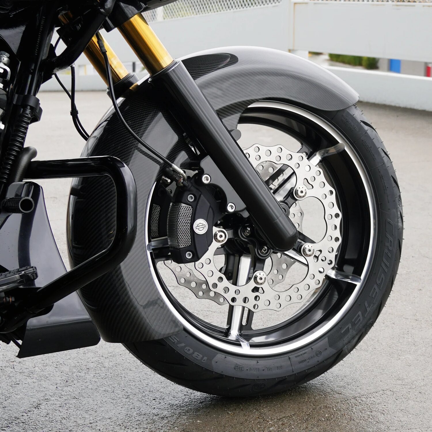 Arlen Ness, 18 x 5.50 Factory 24 wheel. Front. Black CC