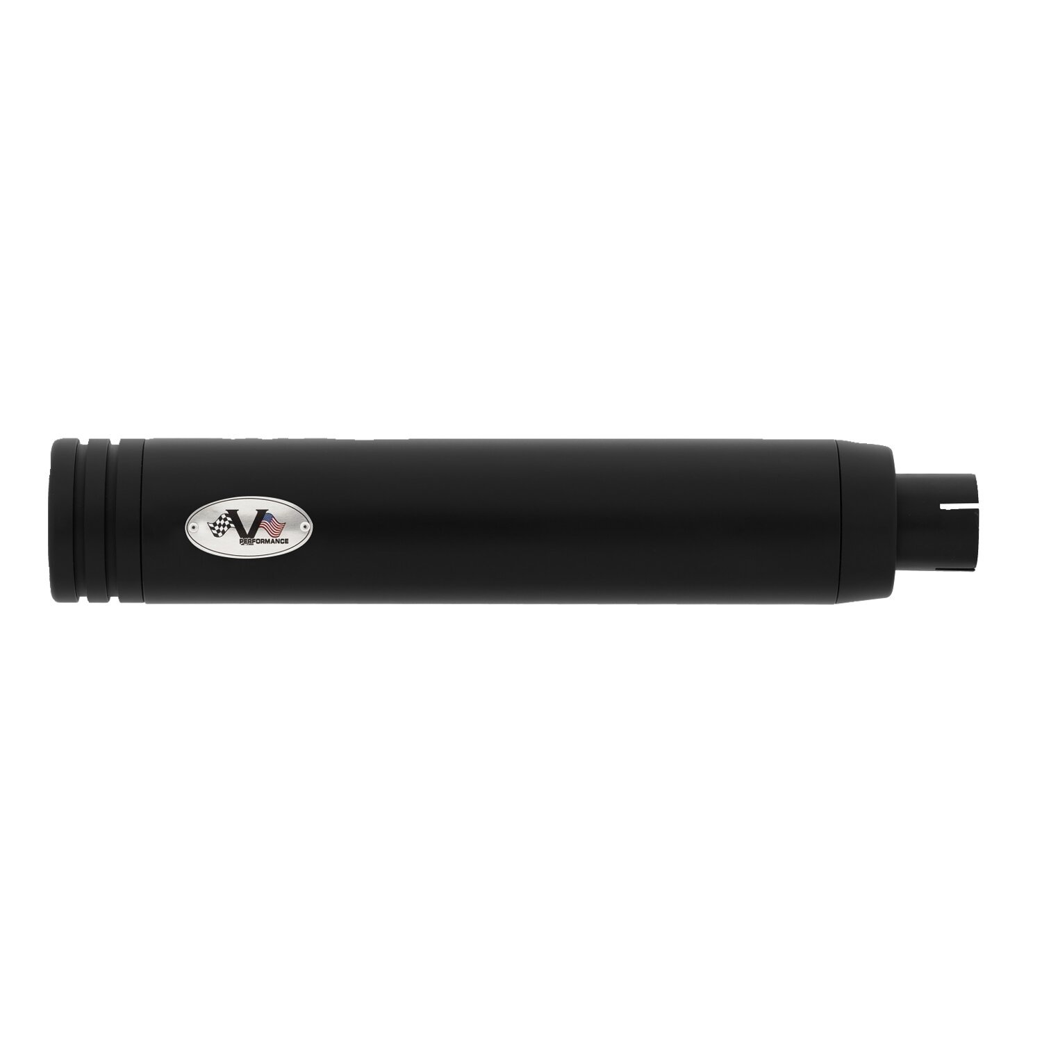 V Performance, 114mm Double Ring slip-on mufflers. Black Cer