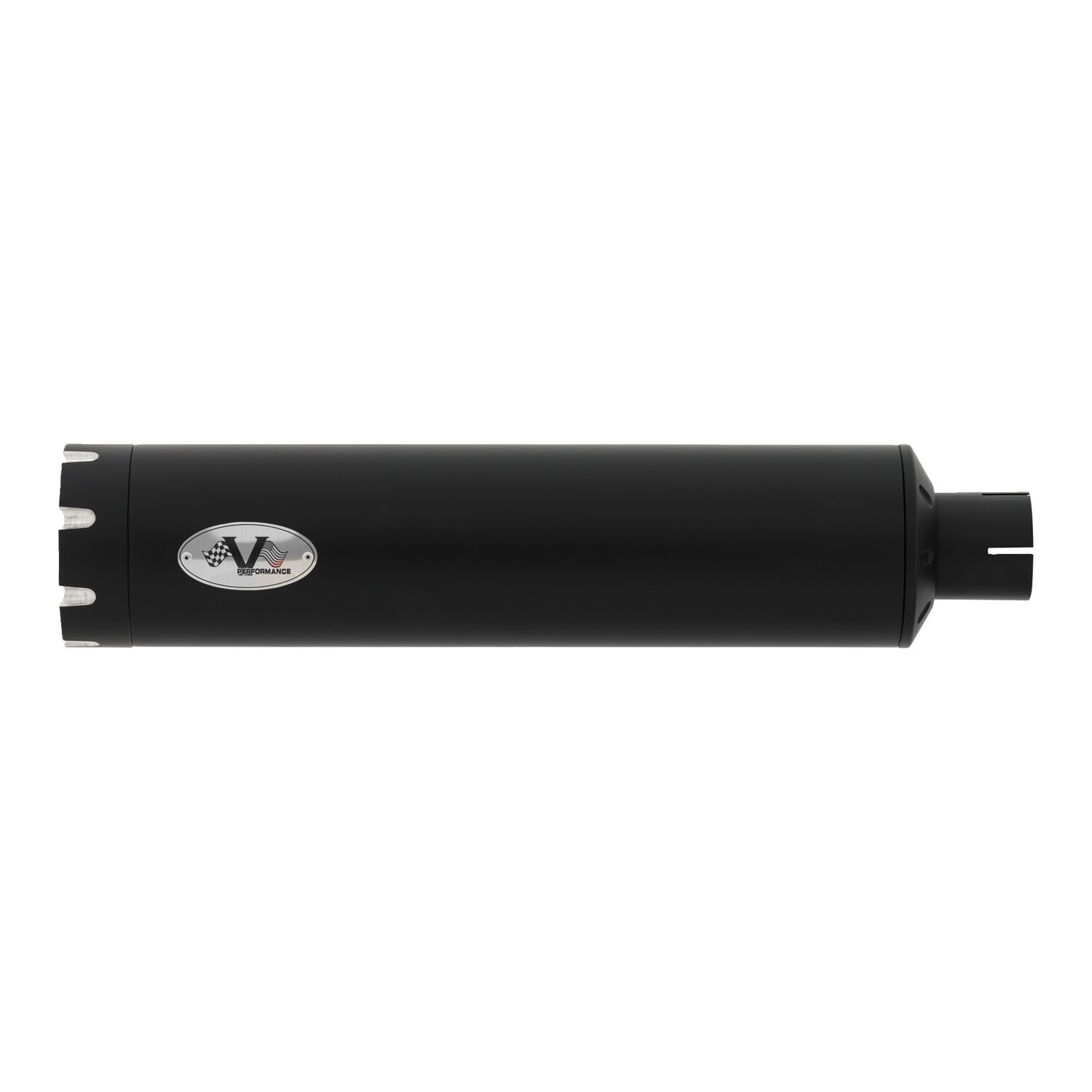 V Performance, 114mm Revolver slip-on mufflers. Black Cerami