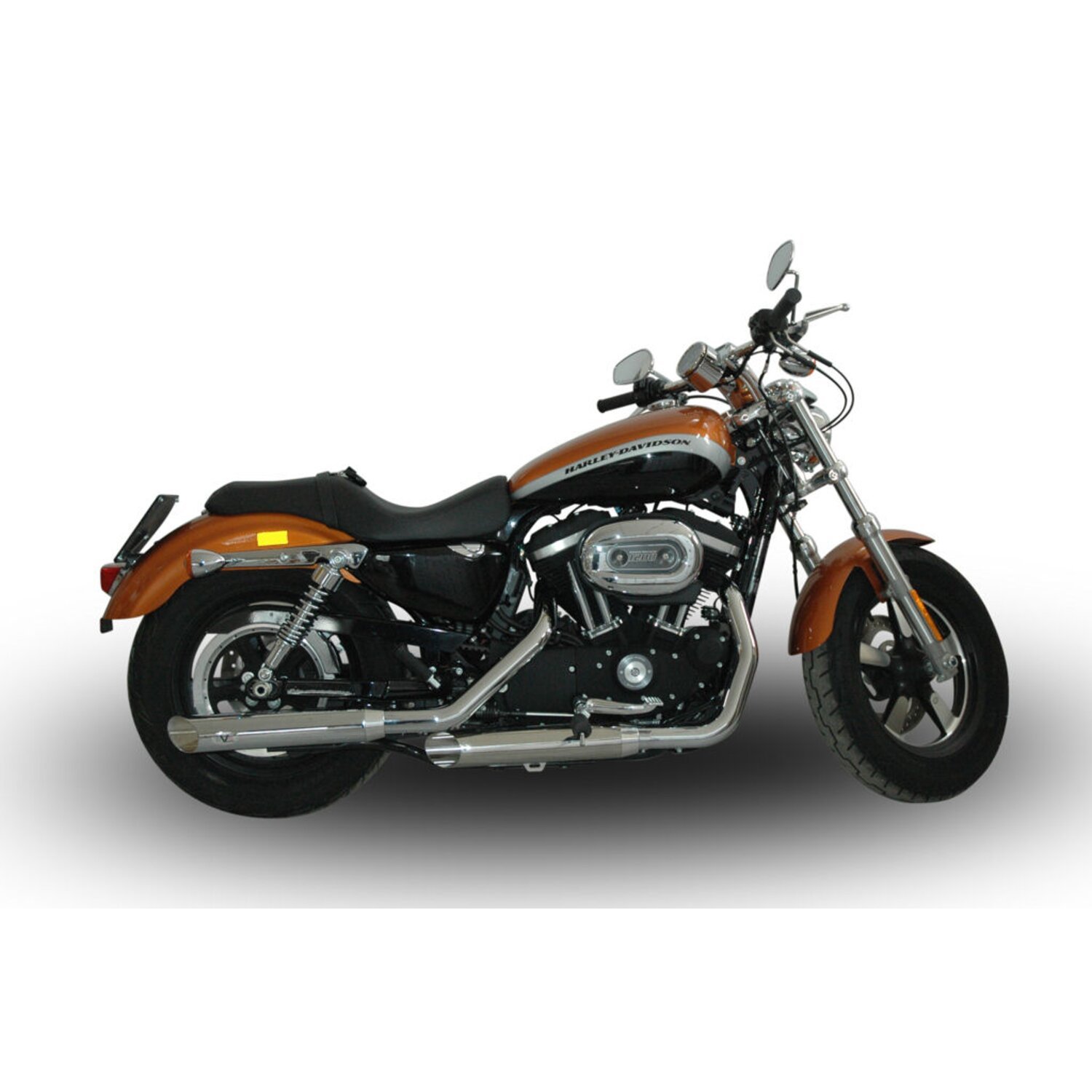 V Performance, 80mm Slash Cut slip-on mufflers, Chrome