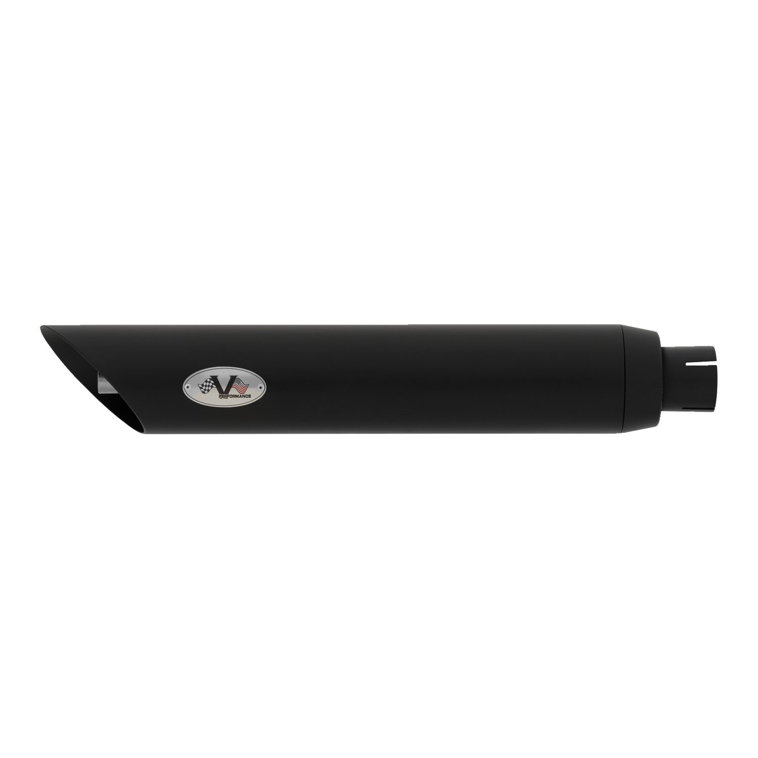 V Performance, 80mm Slash Cut slip-on mufflers, Black