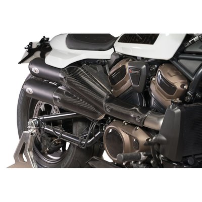 Optional carbon fiber heat shield for use with the V Performance 708822 or 708823 2-2 muffler set for Sportster S
