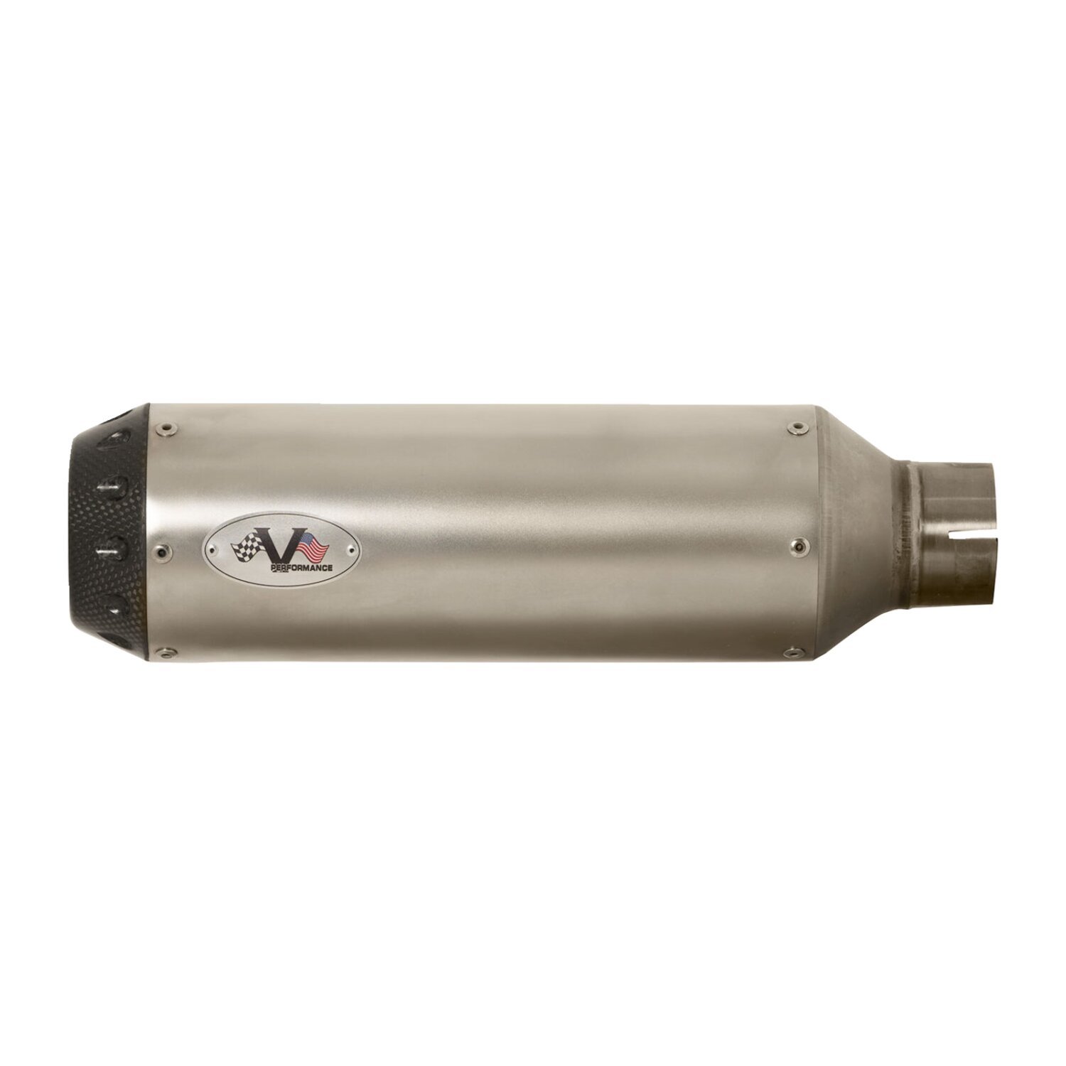 V Performance, 'Tracker' slip-on muffler set Fat Bob. Satin, Brushed