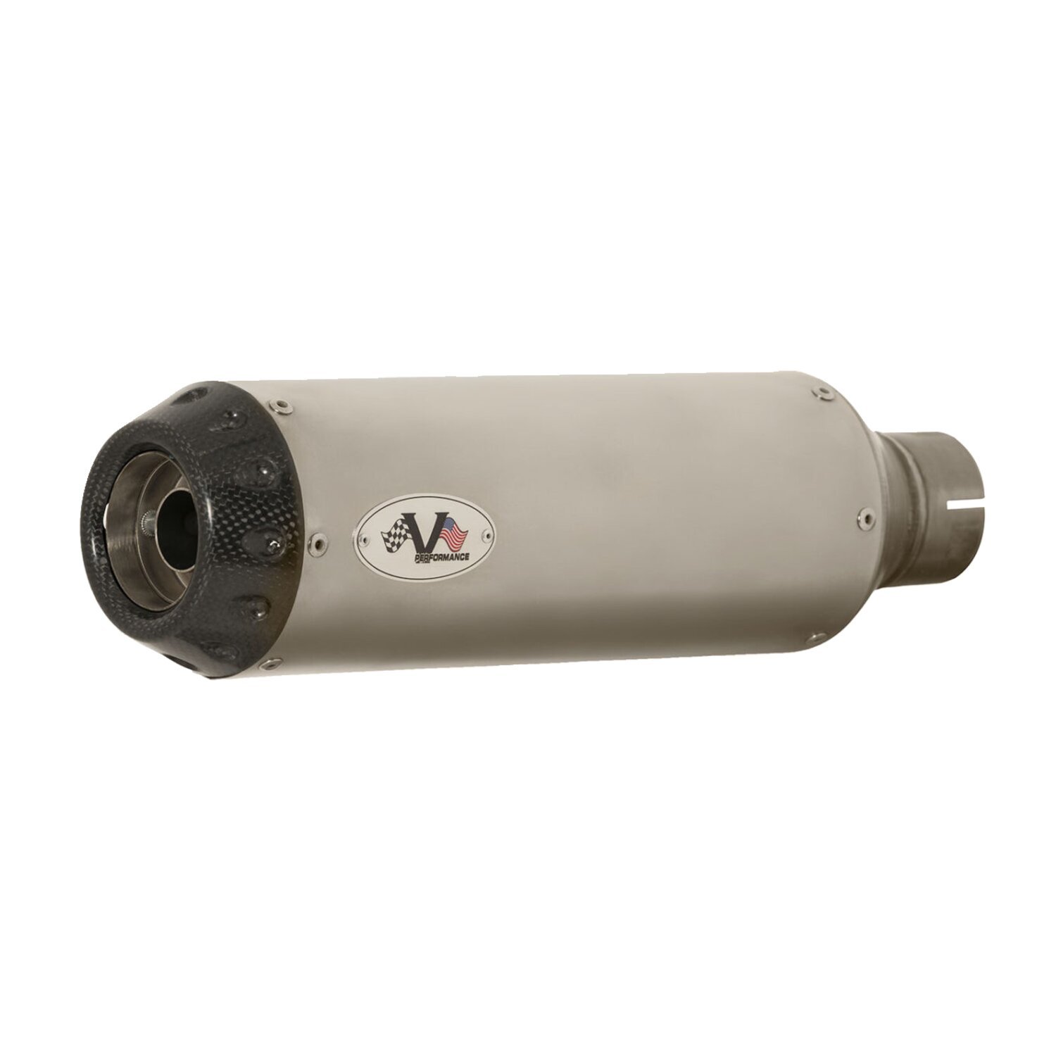 V Performance, 'Tracker' slip-on muffler set Fat Bob. Satin