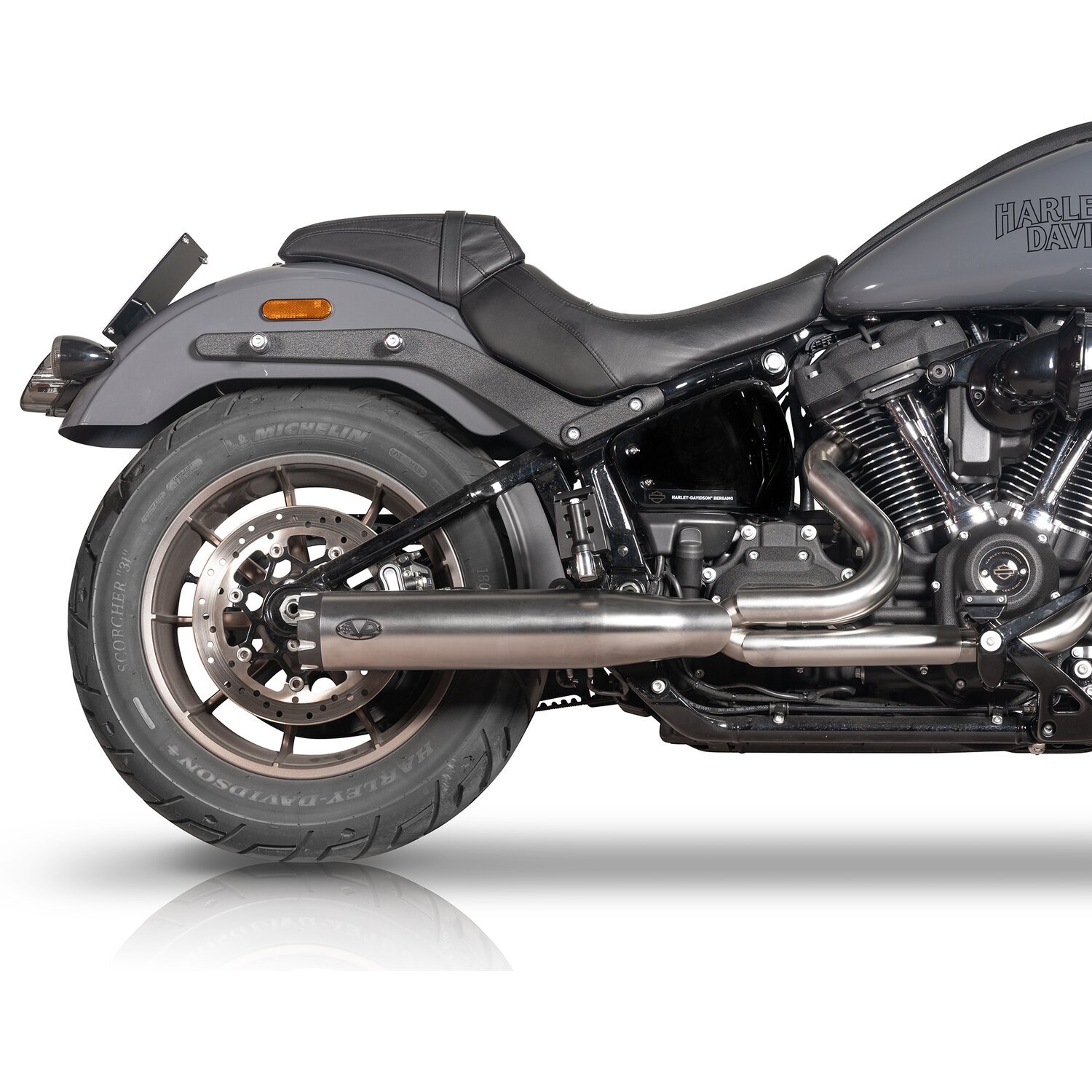 V Performance, Revolver 2-1 Club Style exhaust system. Satin, Brushed