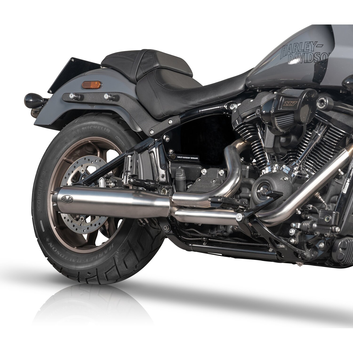 V Performance, Revolver 2-1 Club Style exhaust system. Satin, Brushed