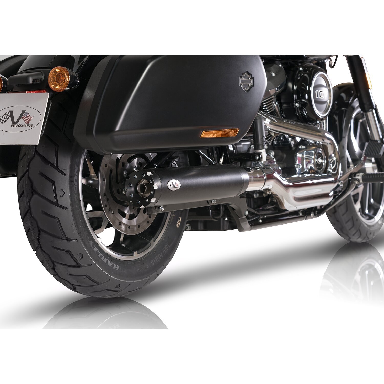 V Performance, Revolver slip-on muffler Sport Glide, Black