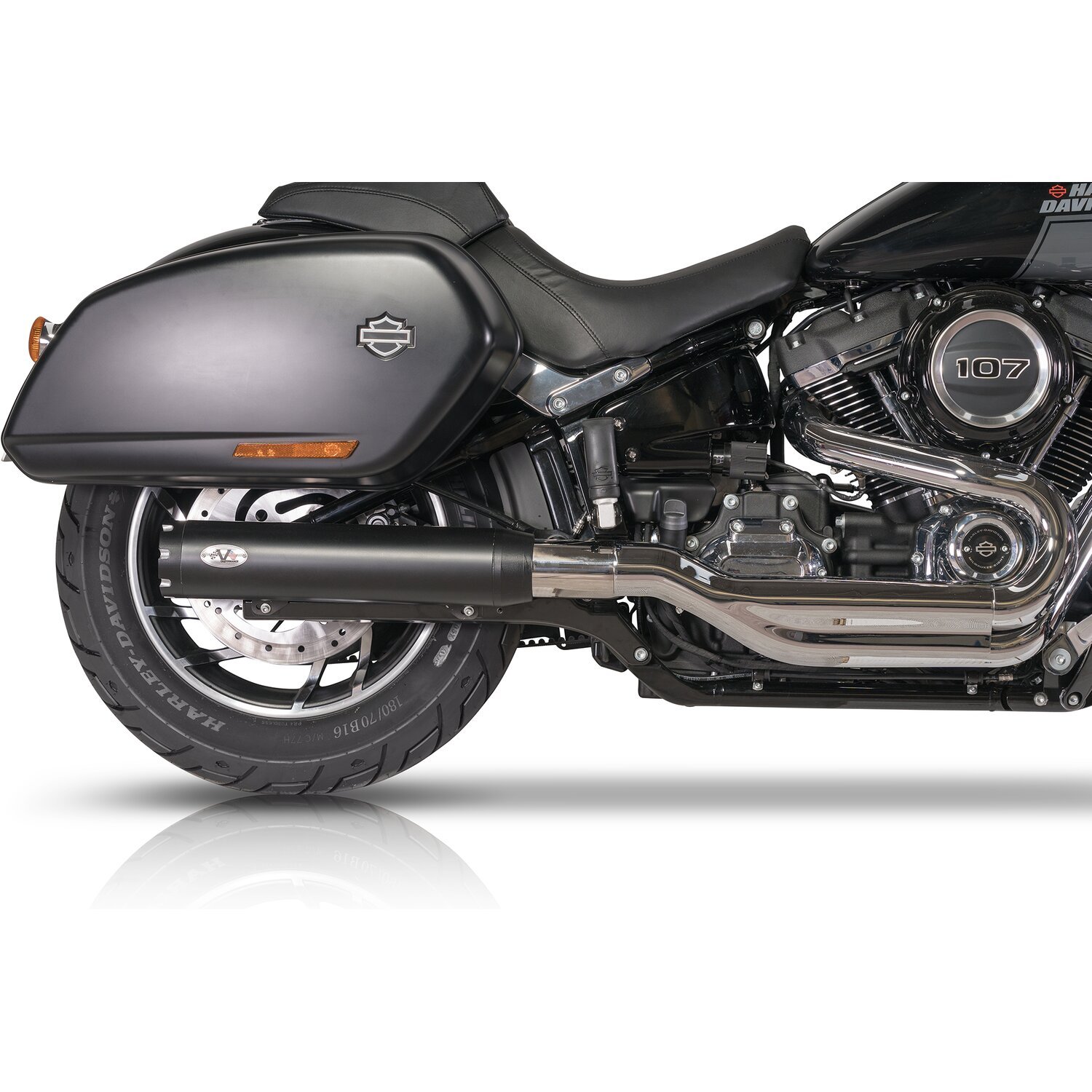 V Performance, Revolver slip-on muffler Sport Glide, Black