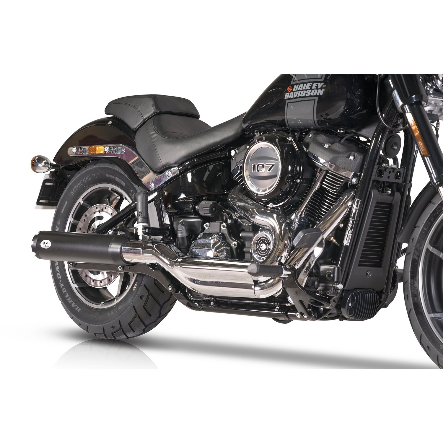 V Performance, Revolver slip-on muffler Sport Glide, Black