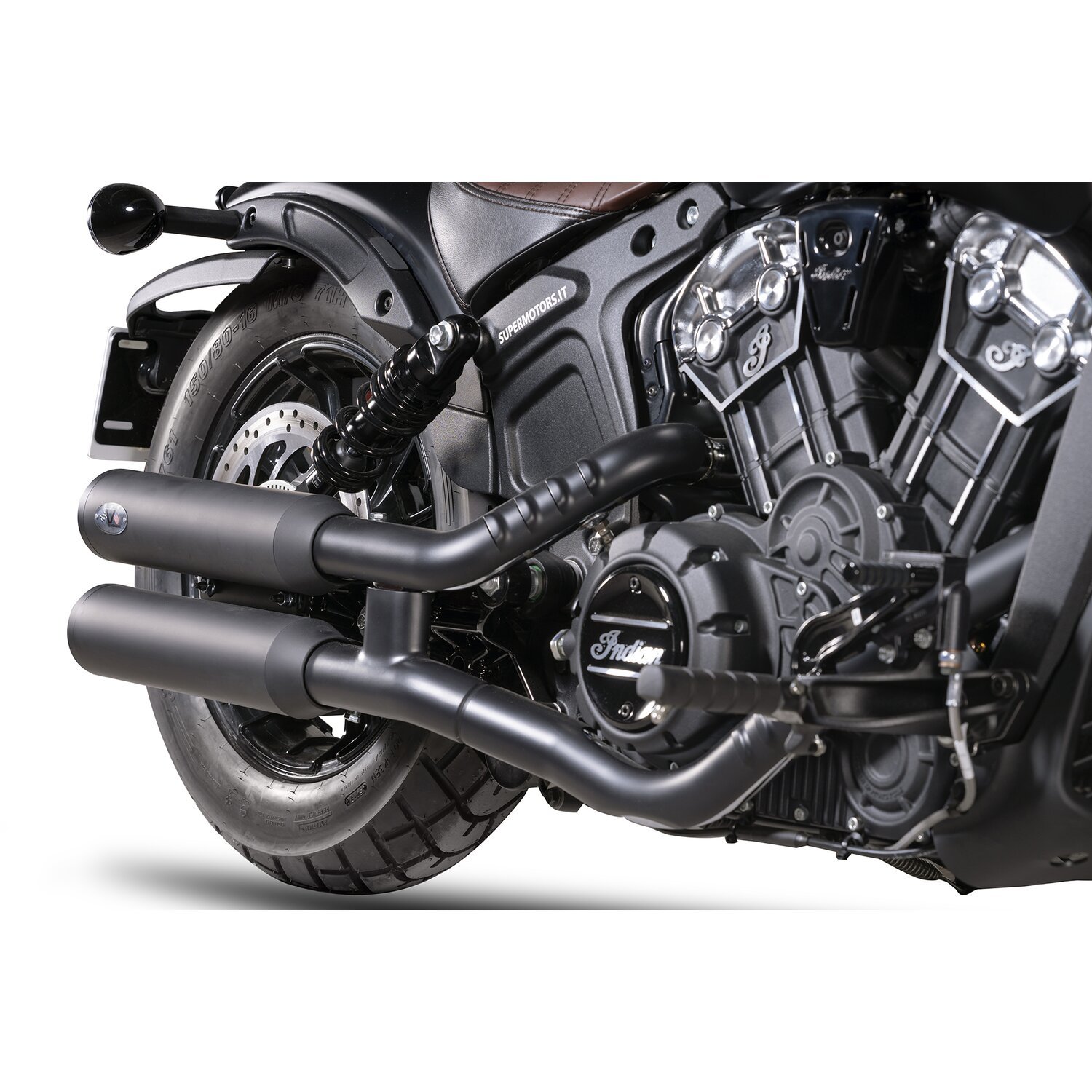 V Performance, Chubby 90mm slip-on muffler set, Black