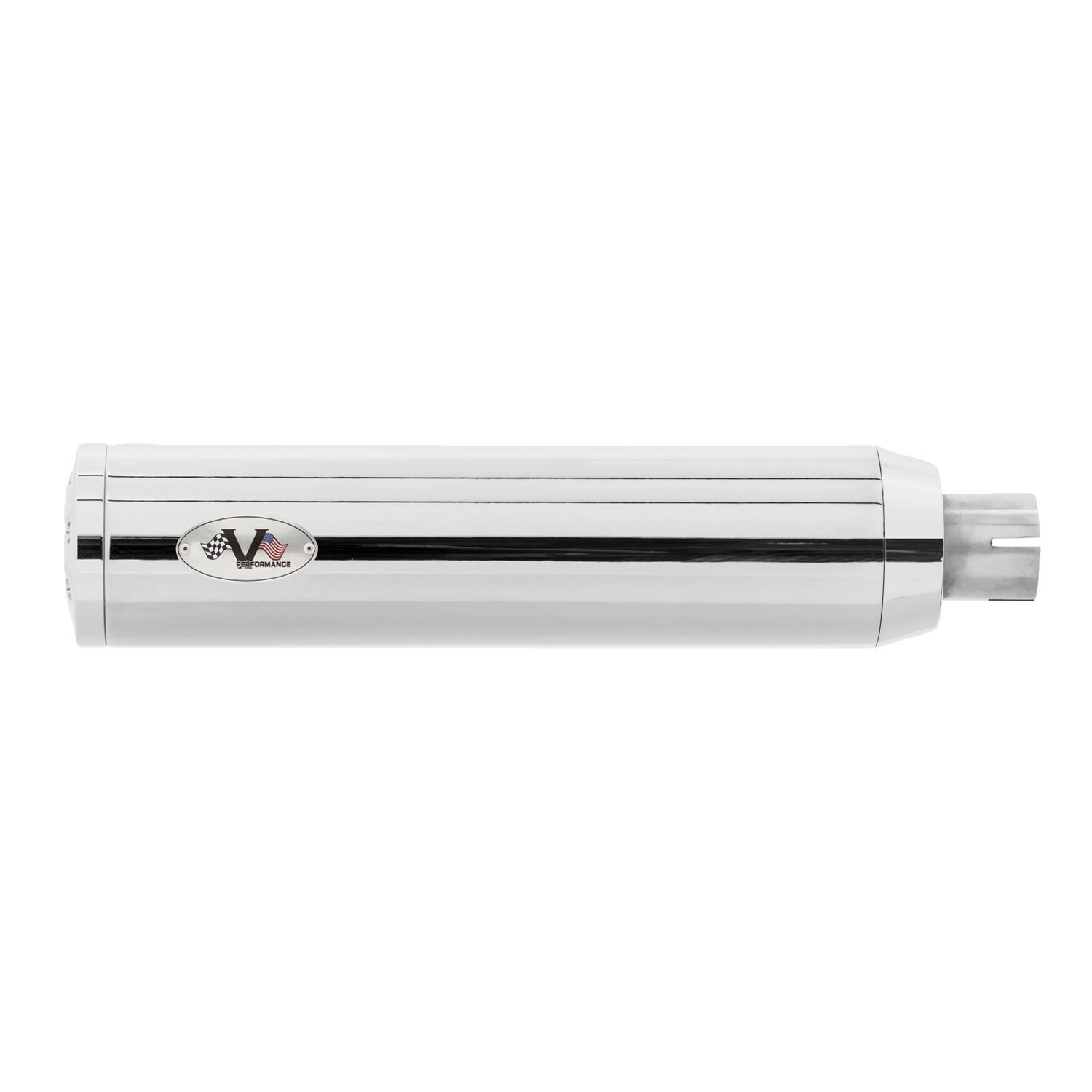 V Performance, Chubby 90mm slip-on muffler set, Chrome