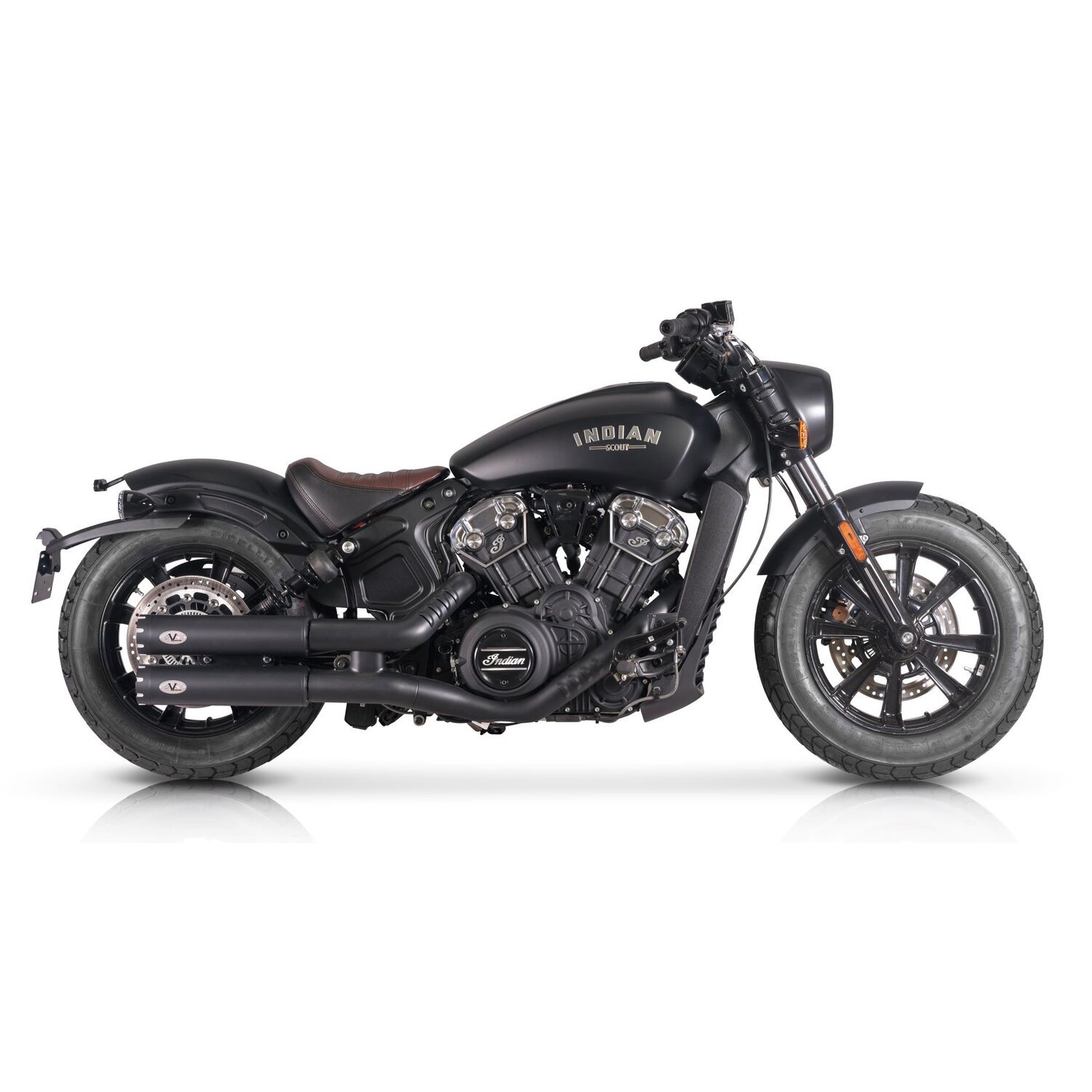 V Performance, Revolver 90mm slip-on muffler set, Black