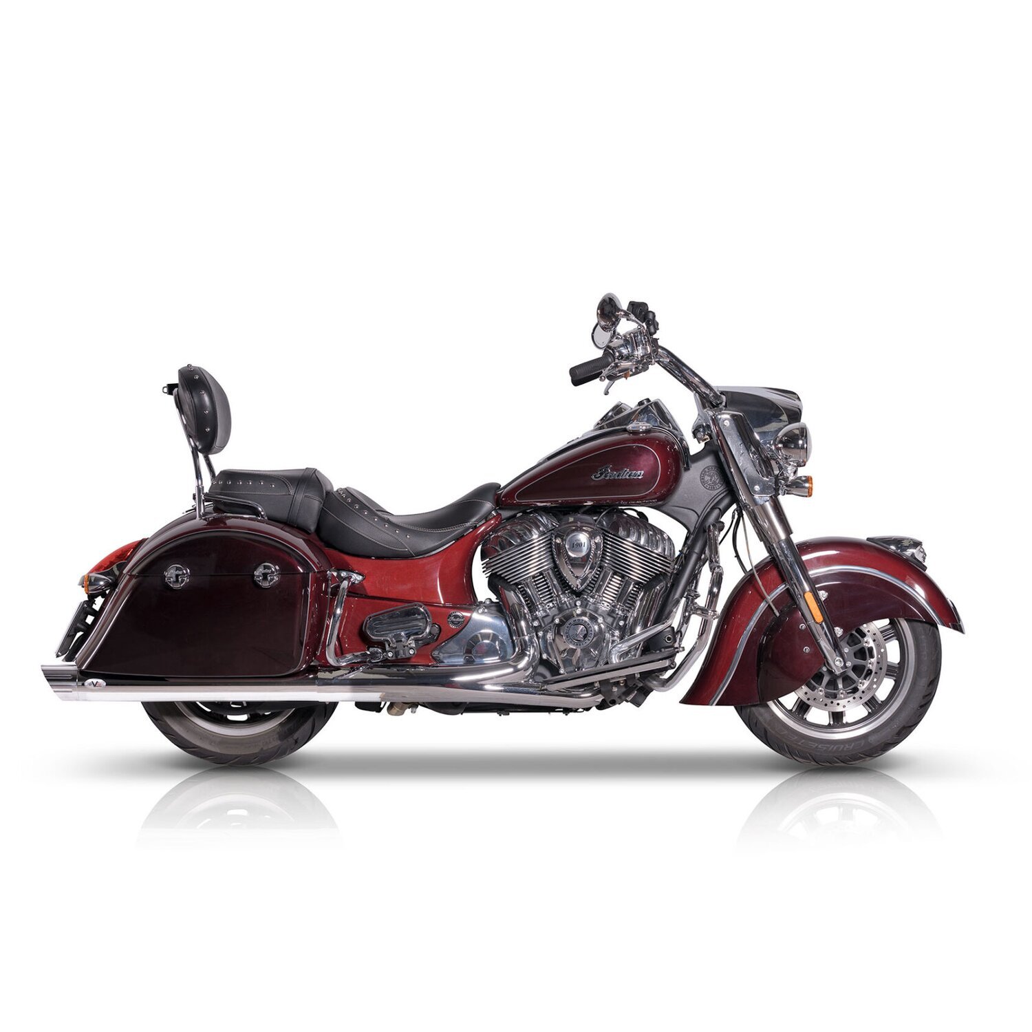V Performance, 100mm Banger slip-on muffler set, Chrome