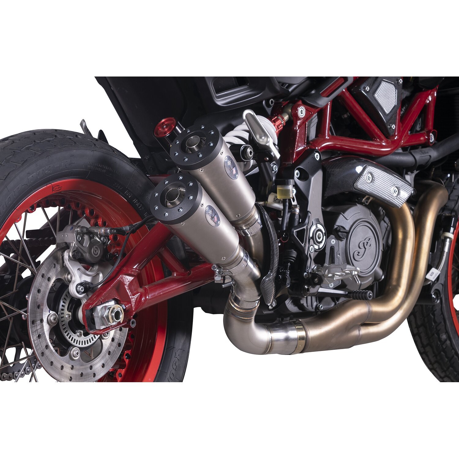 V Performance, Thunder slip-on muffler set for FTR, Brushed