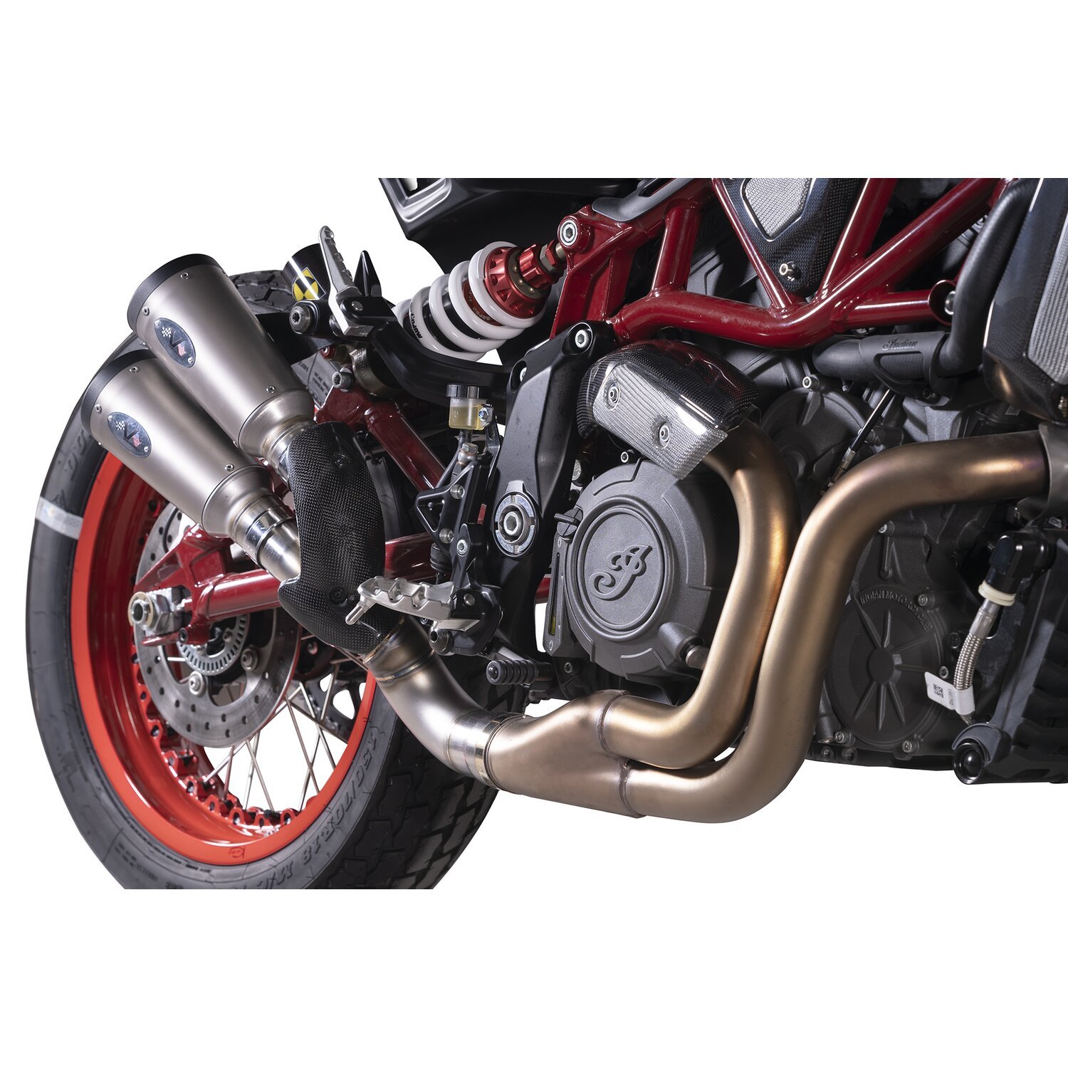 V Performance, Thunder slip-on muffler set for FTR, Brushed