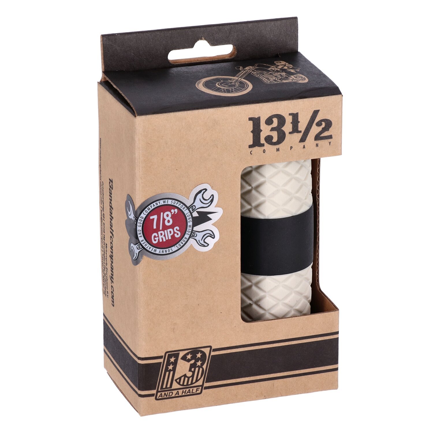 13 1/2 Outlaw grips black/white 7/8"