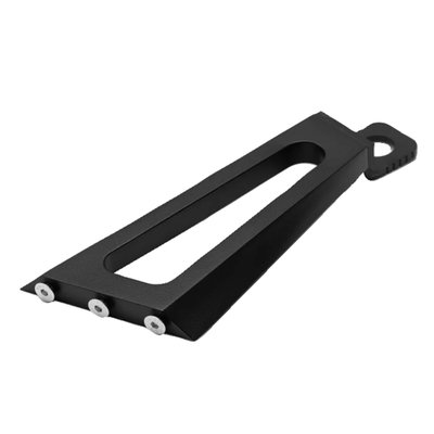 The New CNC-machined side license plate bracket is designed to fit our plate holders or any other plate holder. The side mount license plate holder attaches to the left side of the rear wheel axle. CNC-milled aluminum, black powder-coated plate bracket perfectly works with our custom sizes plate brackets. Special custom sizes plate bracket is sold separately according to your license plate size.

