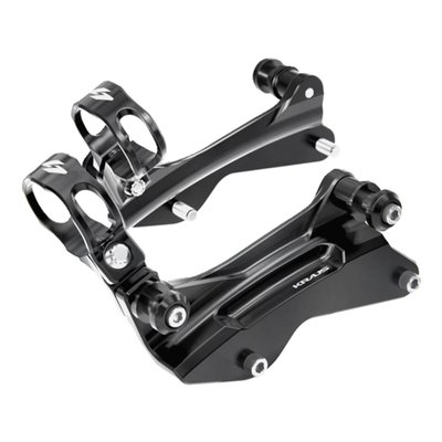 Designed so your FOX QS3-QSR remote reservoir shocks work together with H-D's docking hardware. The days you had to choose between high-performance suspension or H-D's detachable accessories is over! No compromise, no permanent mods, just pure versatility and performance.
- Compatible with OEM H-D detachable accessories and FOX QS3-QSR remote reservoir shocks
- Precision CNC-machined from high-quality billet aluminum
- Maintains full suspension performance while adding detachable functionality
- Aggressive Kraus styling with clean, solid docking points
- Bolt-on installation ease
- No modifications required
- Built to be seen, not to blend.