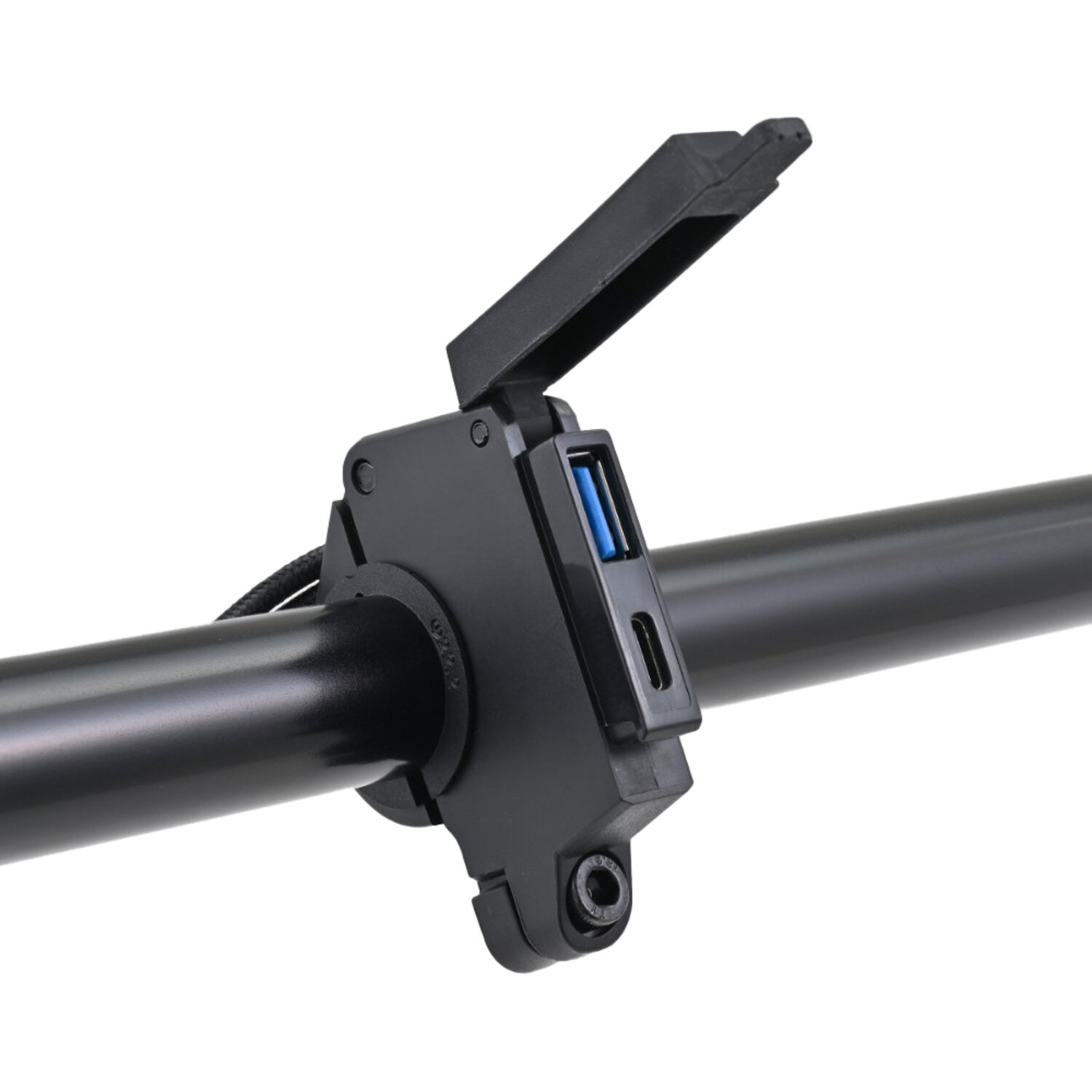 Daytona, handlebar mount USB-A/C slim mount charge port kit