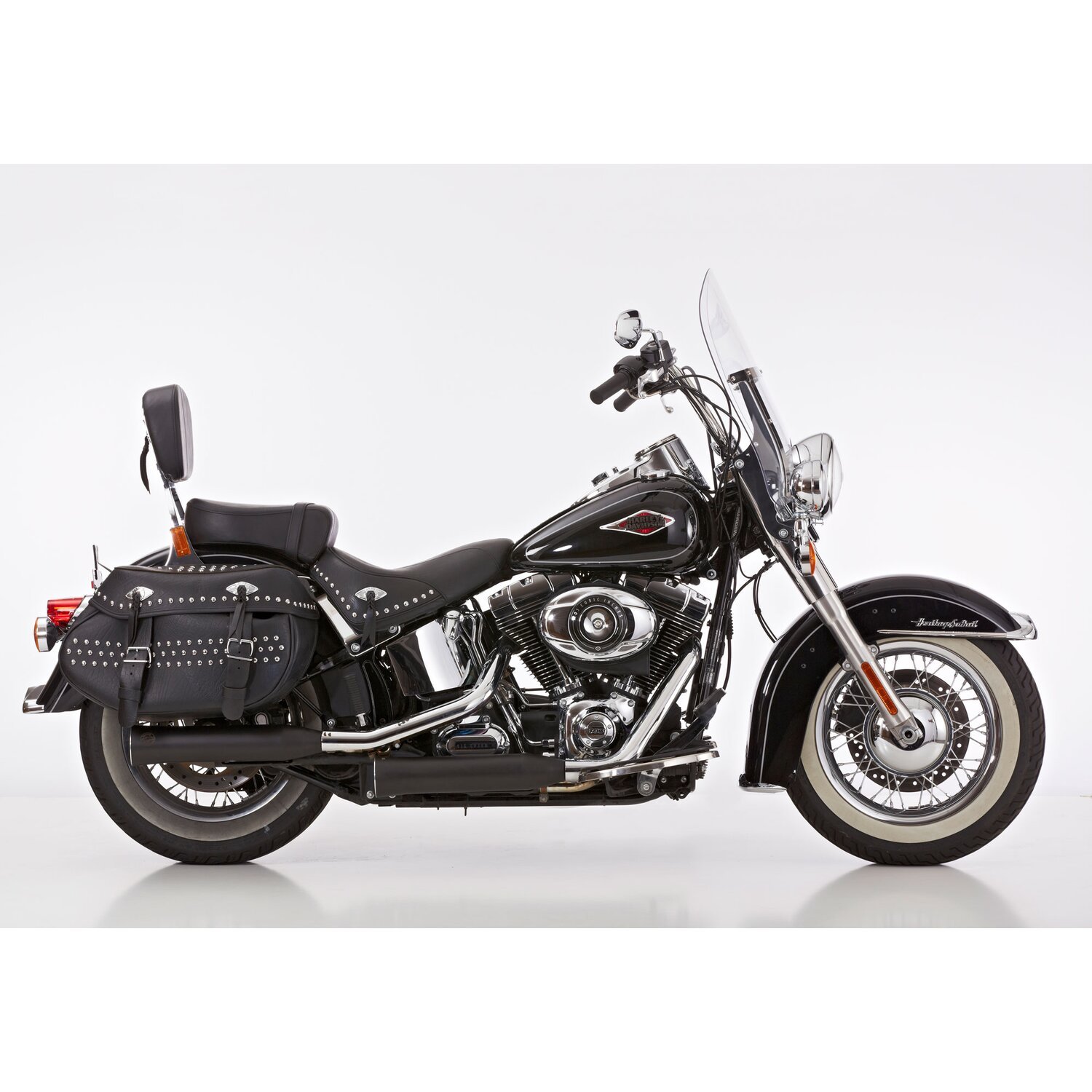 Falcon, Double groove Slip-ons exhaust, Black, Matte
