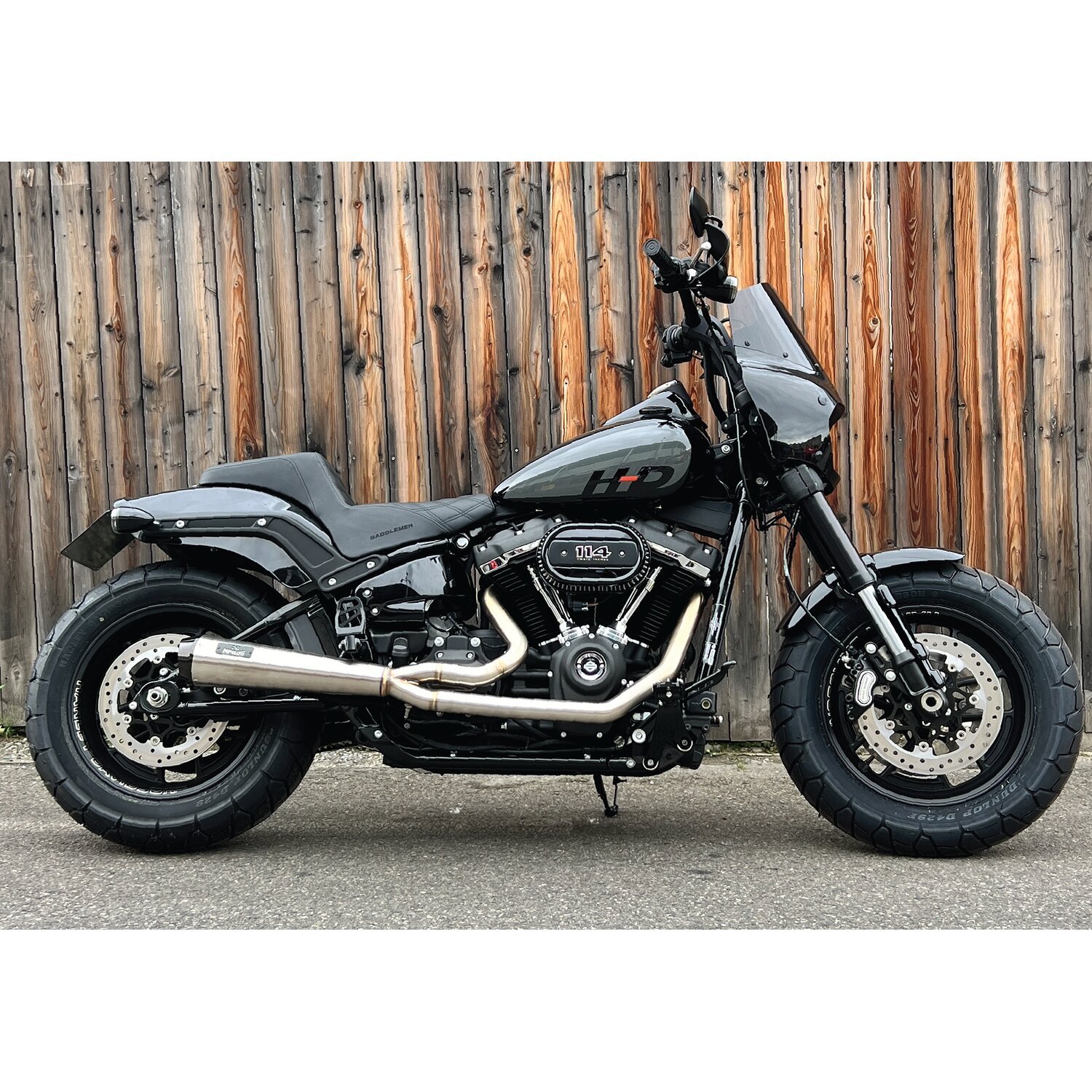 Malparidos, M8 Softail 2-1 exhaust. Titanium. Euro 4/5