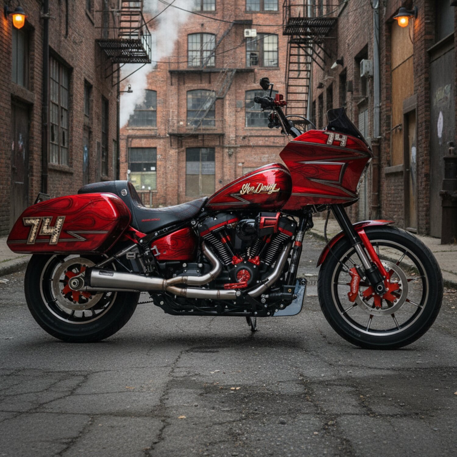 Malparidos, 6-sp TC & M8 Softail 2-1 exhaust system