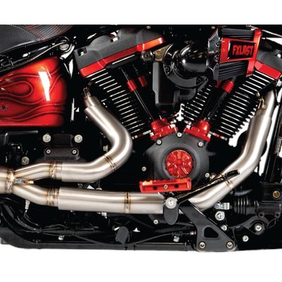 AISI 406 stainless steel with a brushed 'Works' finish, which offers true racing vibes with the clearly visible TIG welds.  