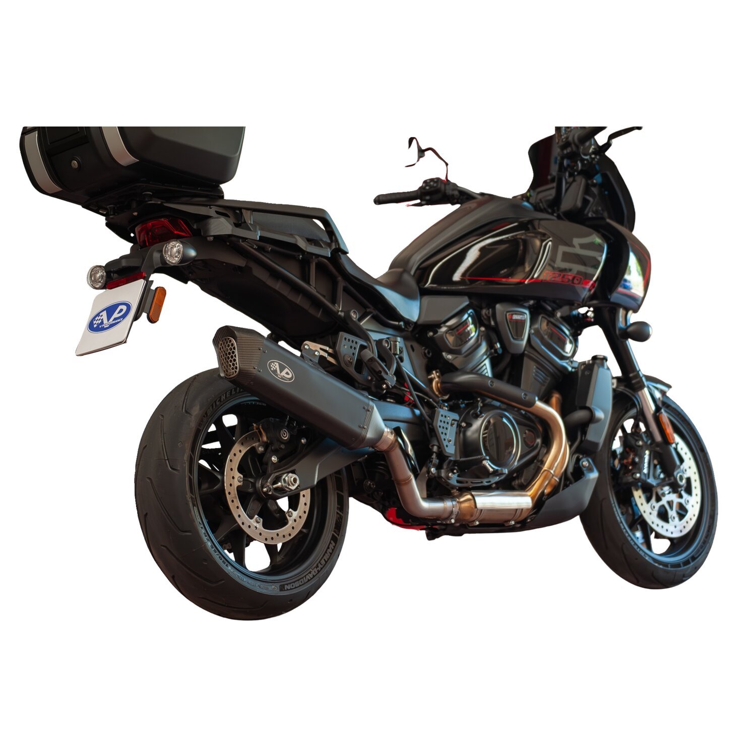 V Performance, Tourance slip-on muffler Pan America. Black