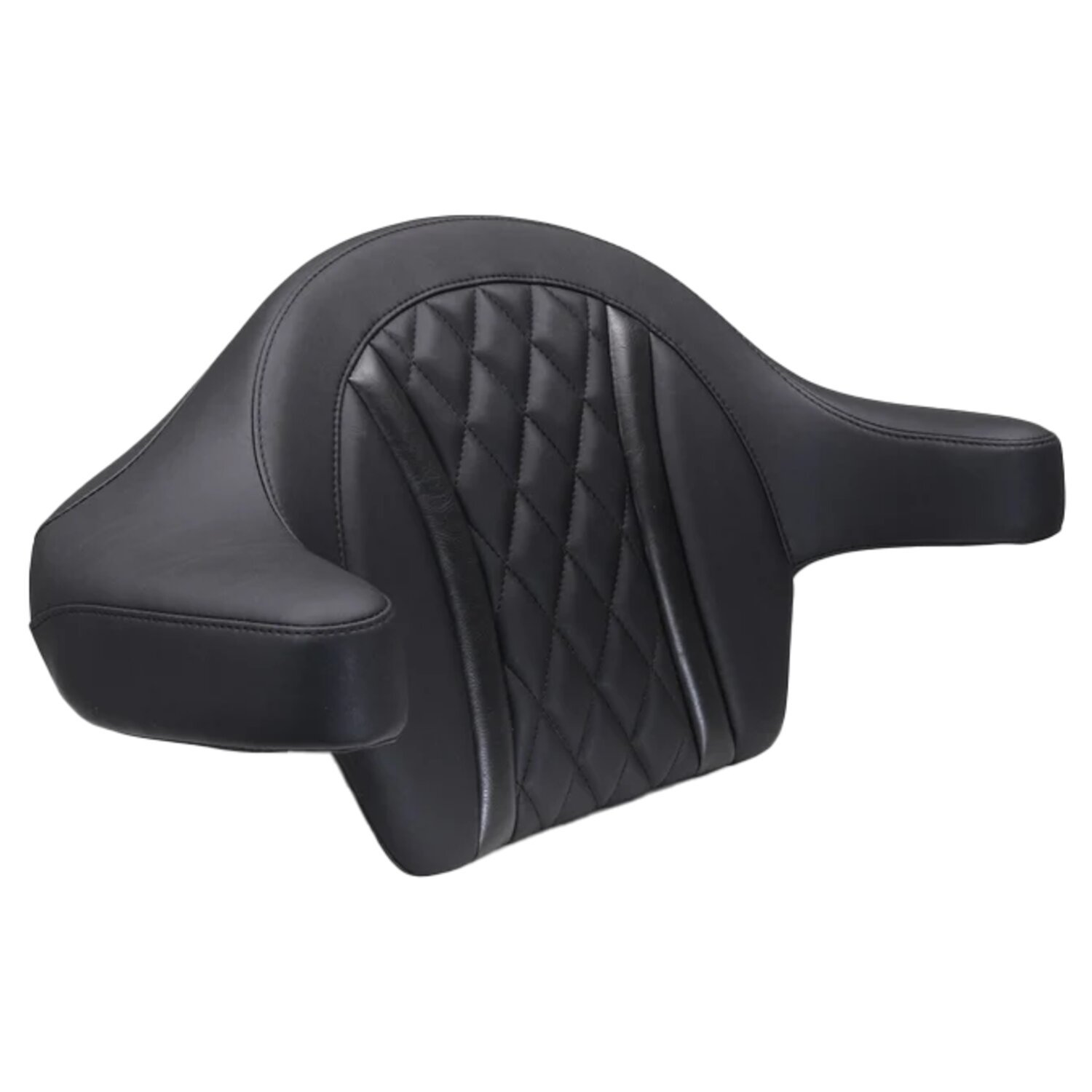 Mustang, wrap-around Deluxe passenger backrest, Black